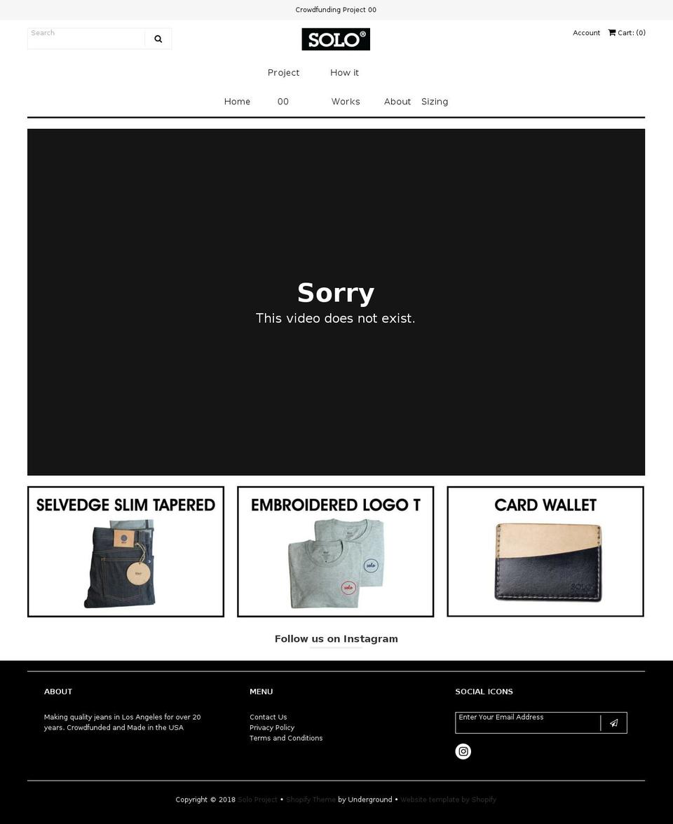 solojeansla.com — Shopify storefront screenshot
