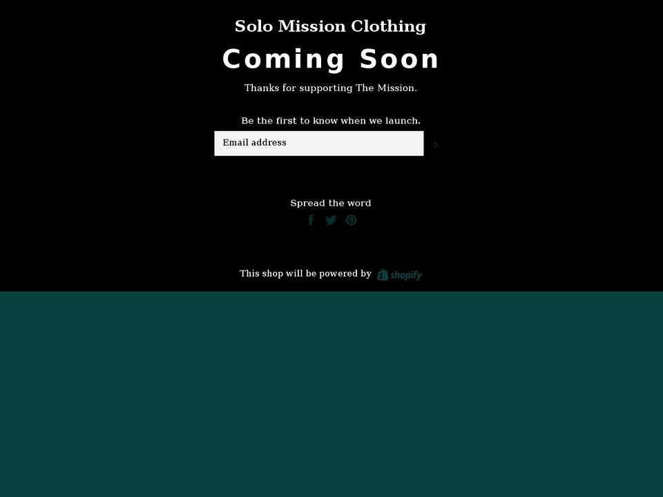 solomissionclothing.com shopify website screenshot