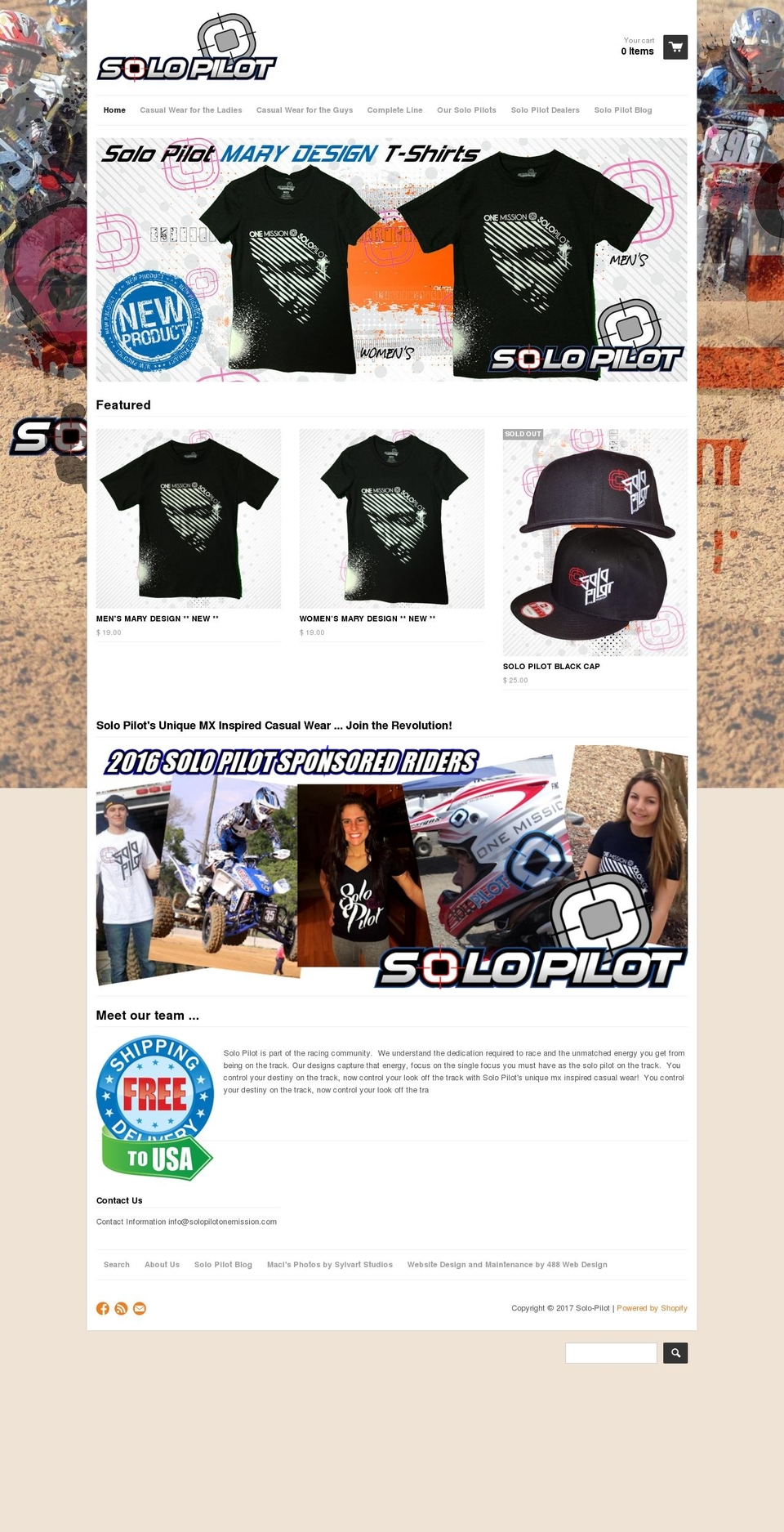 solopilotonemission.com shopify website screenshot