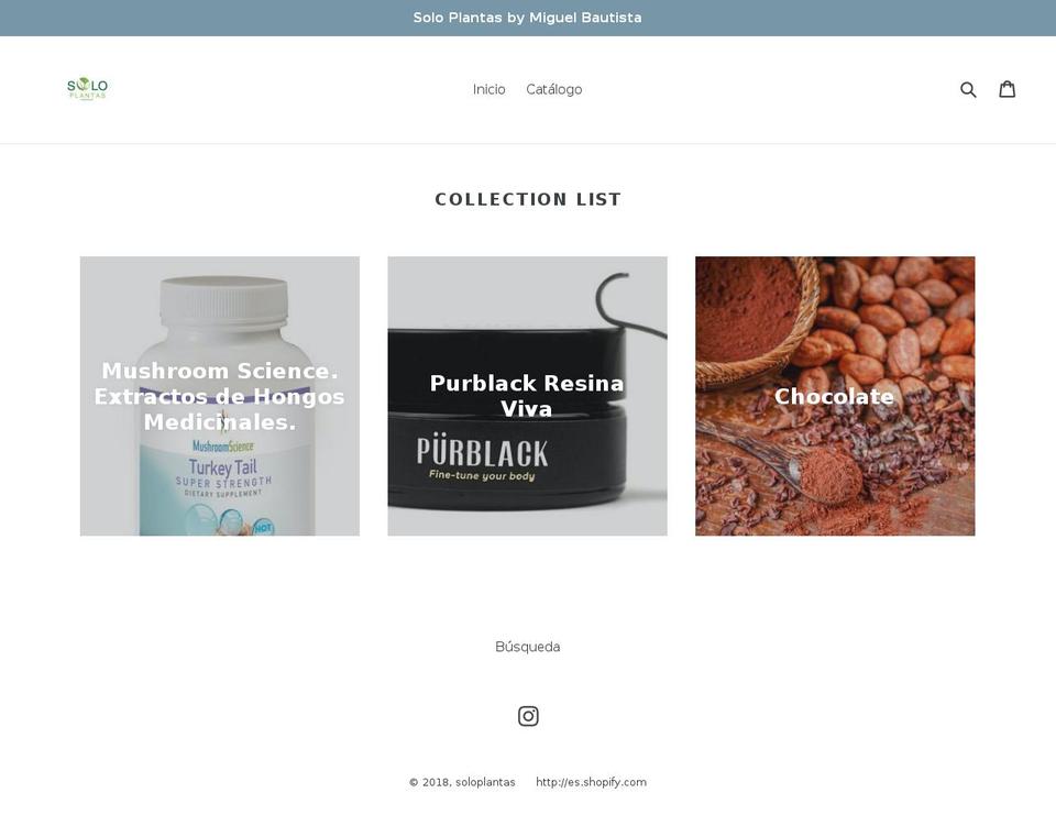 soloplantas.com — Shopify storefront screenshot