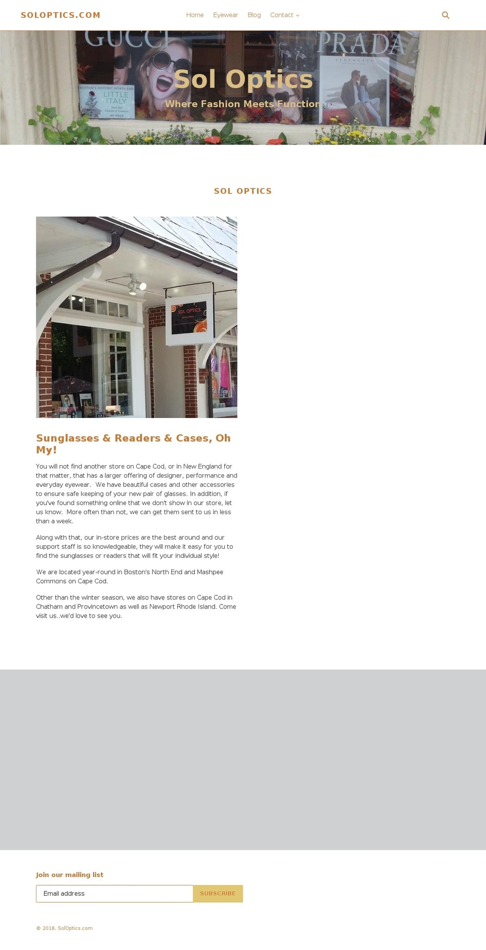 soloptics.com shopify website screenshot