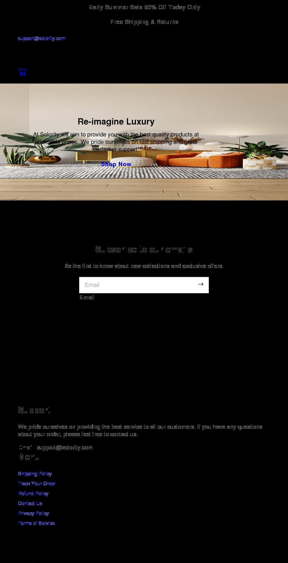 SHRINE Shopify theme site example solority.com