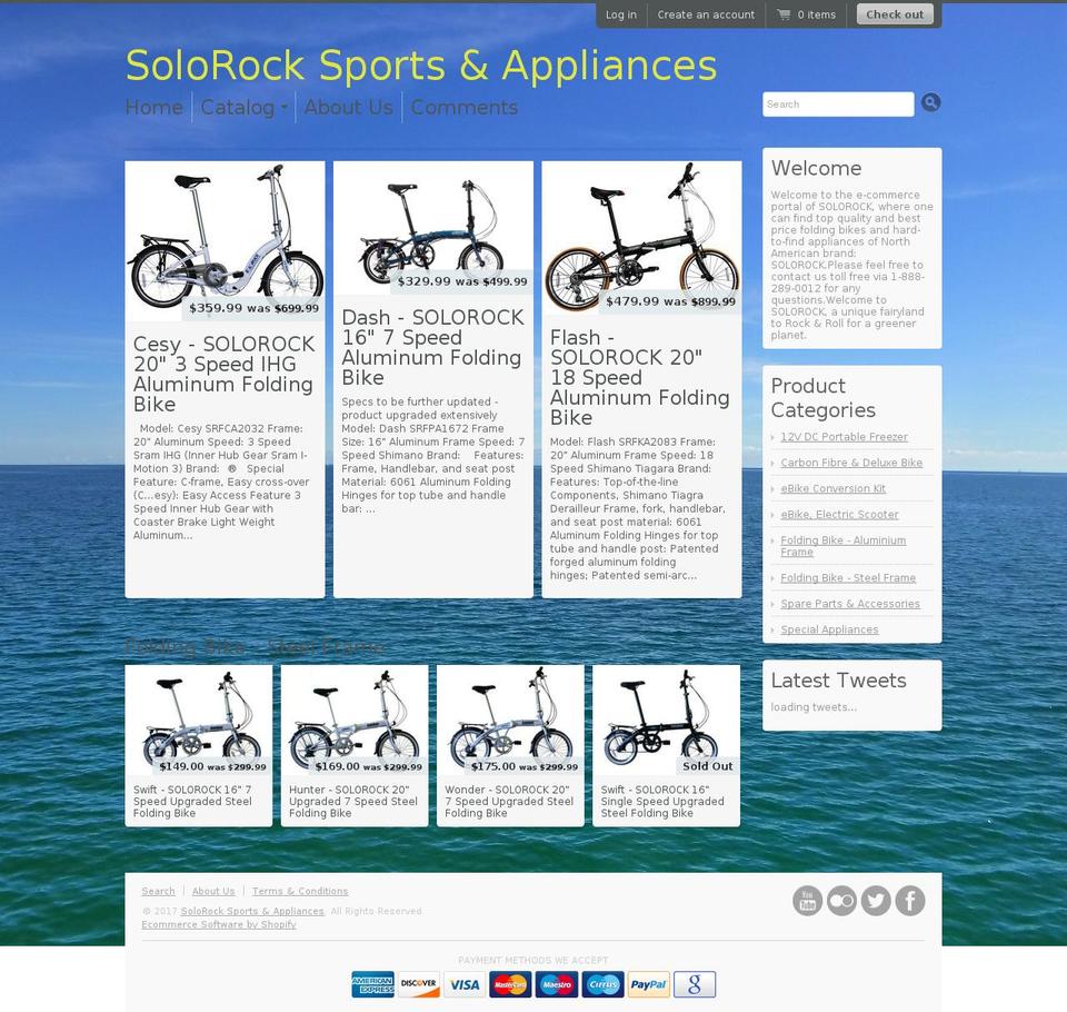 Radiance Shopify theme site example solorock.us