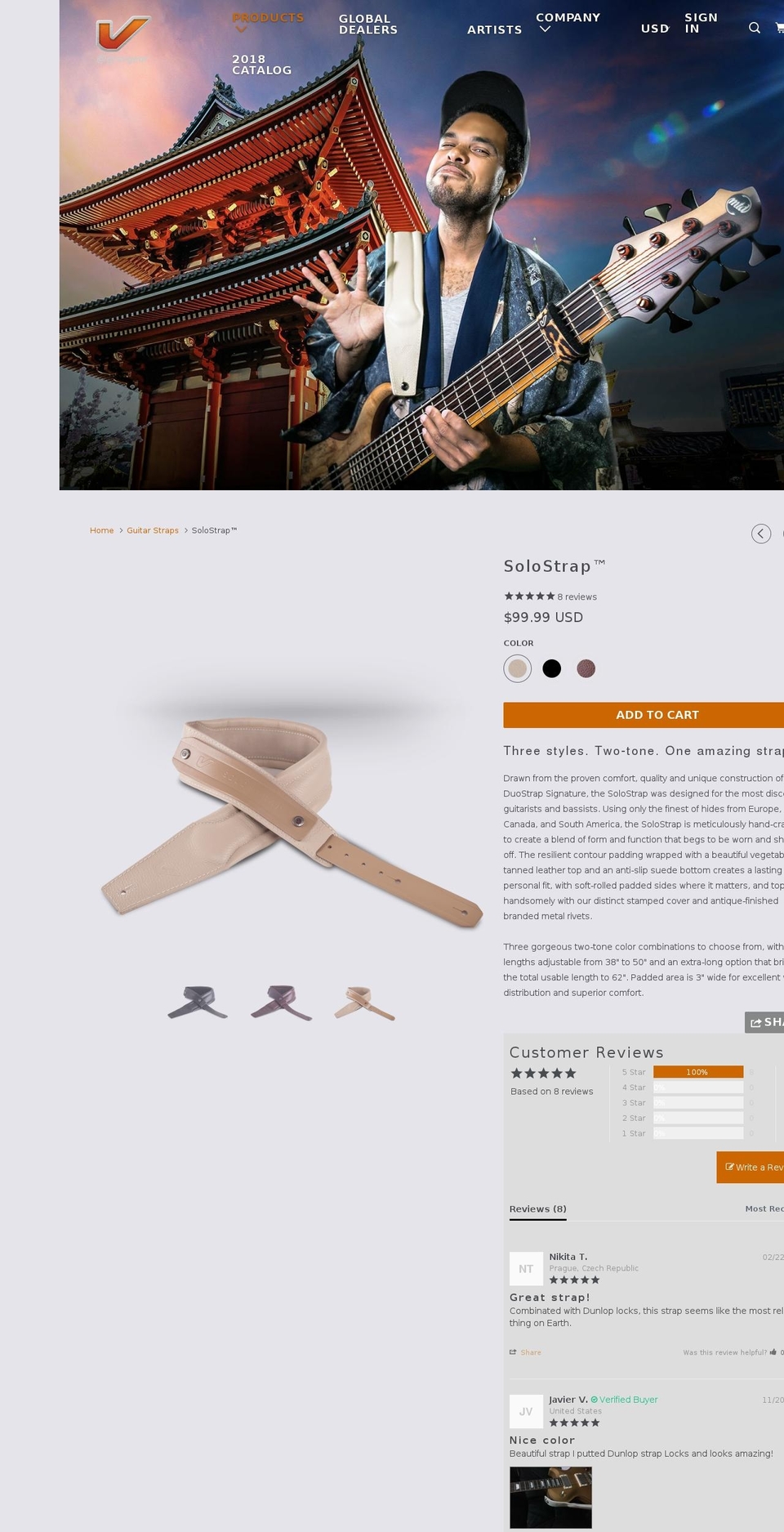 solostrap.com — Shopify storefront screenshot