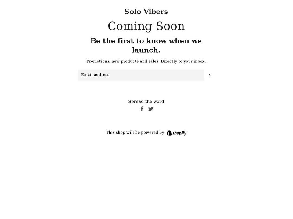 solovibers.com shopify website screenshot