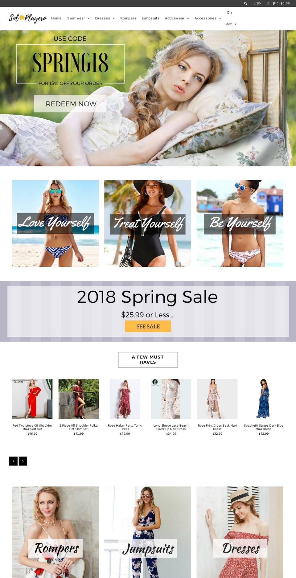 solplayero.com — Shopify storefront screenshot