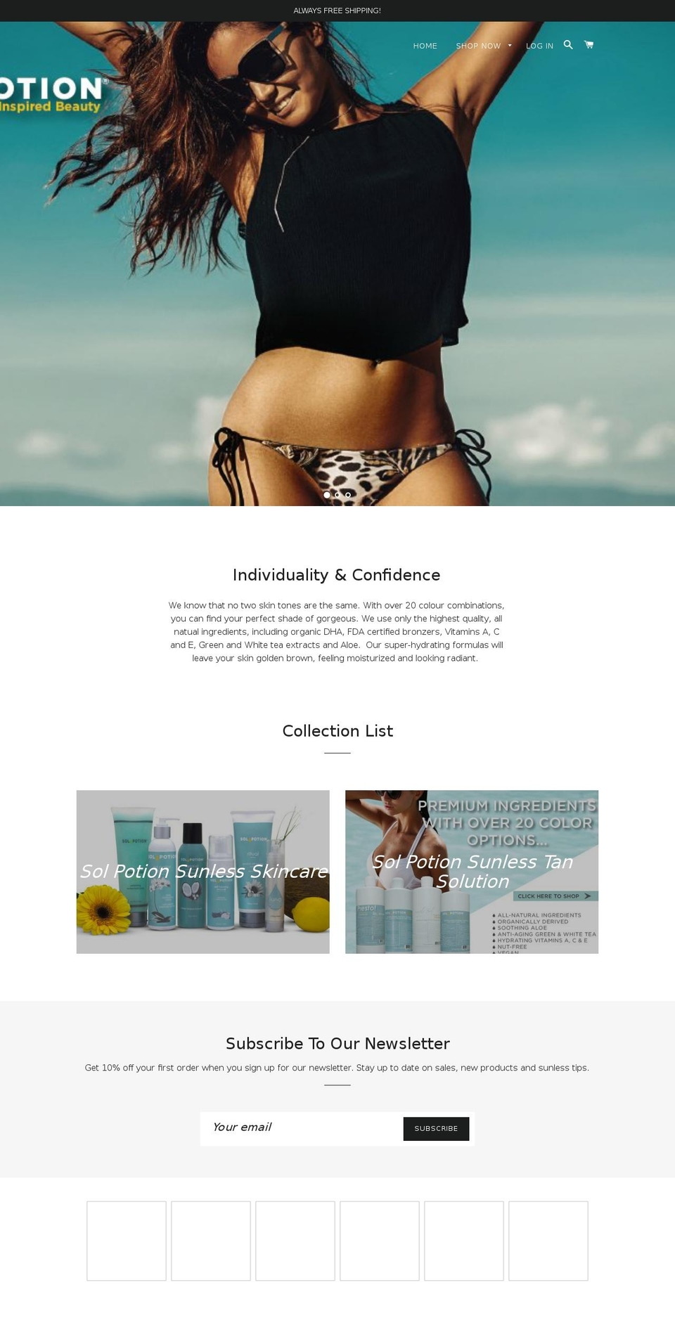 solpotion-sunless.com — Shopify storefront screenshot