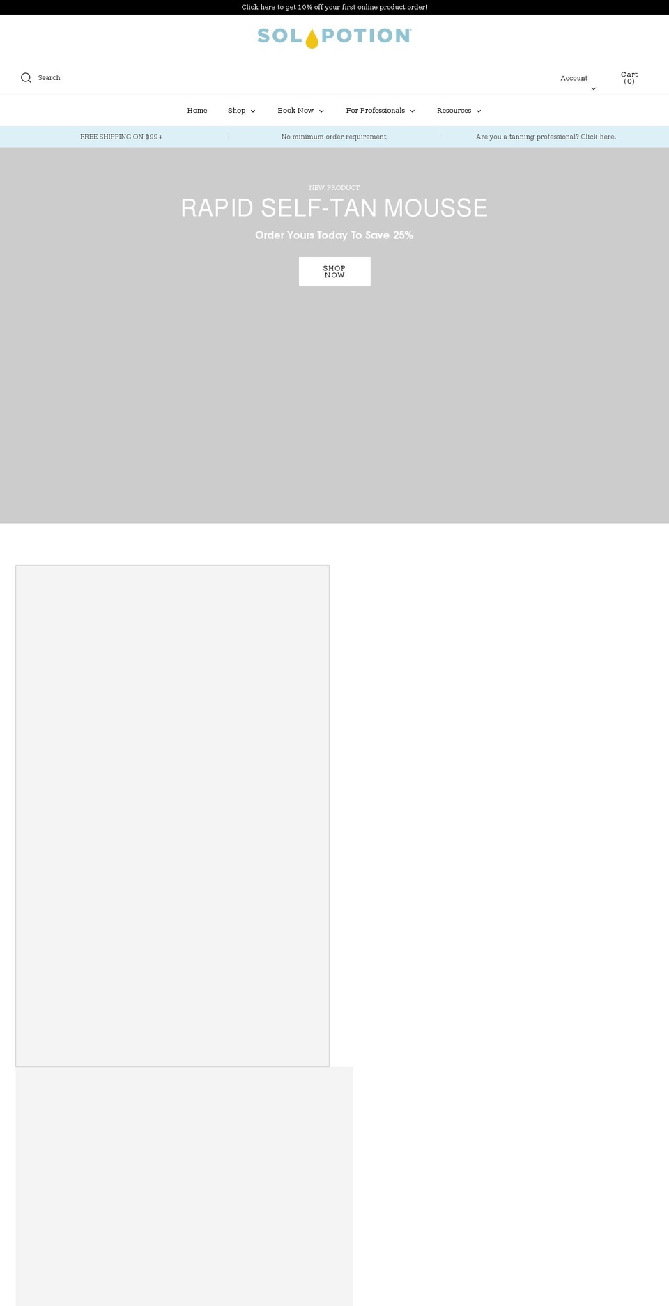 solpotion.com shopify website screenshot