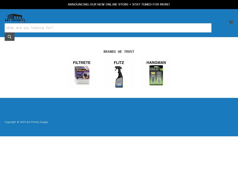 solprioritysupply.com shopify website screenshot
