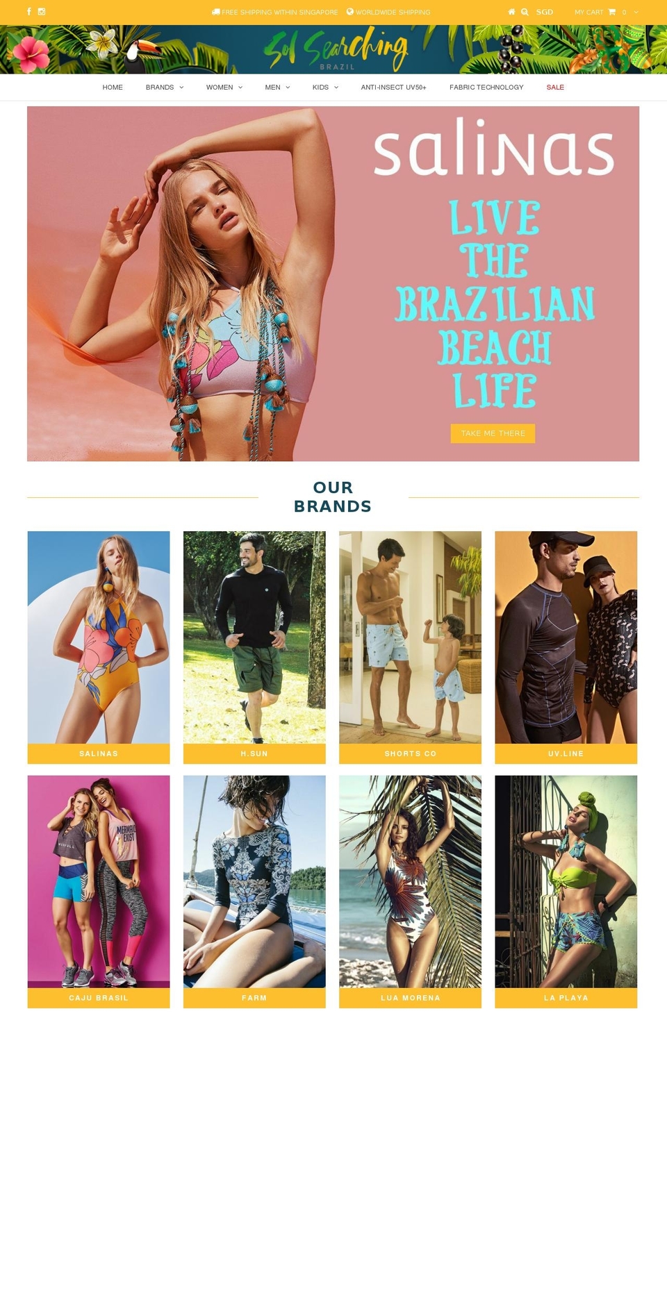 solsearchingbrazil.com — Shopify storefront screenshot