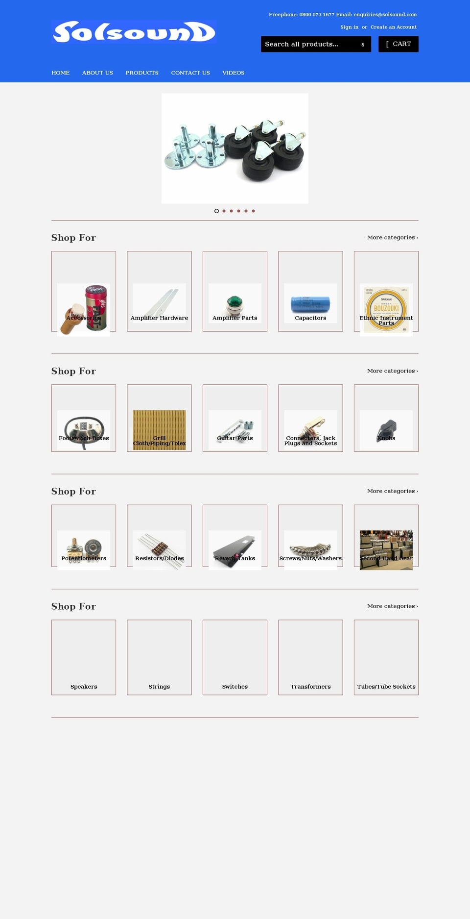 solsound.com shopify website screenshot