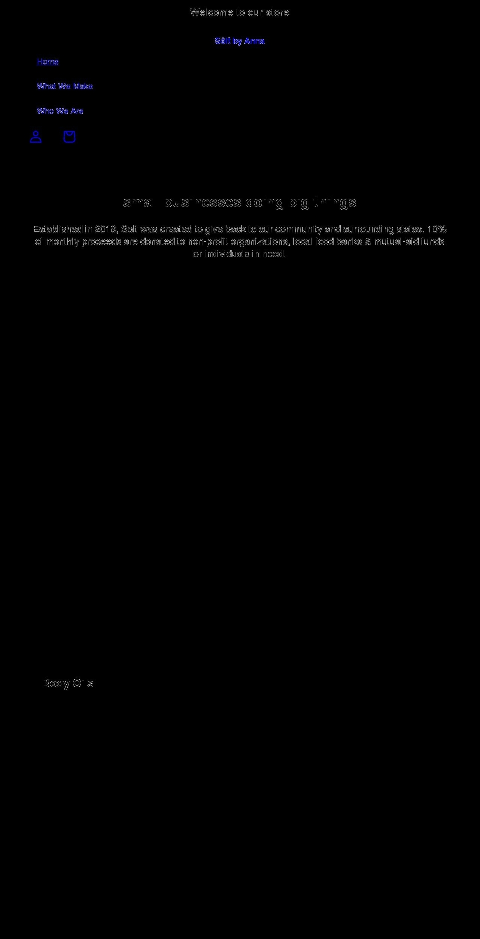 soltbyanna.com shopify website screenshot