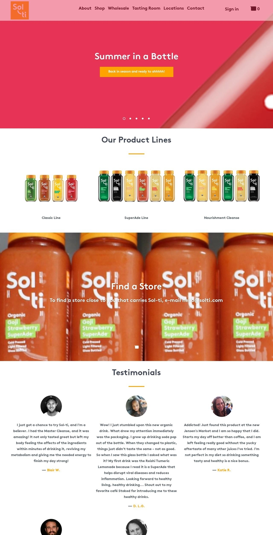 solti.biz shopify website screenshot