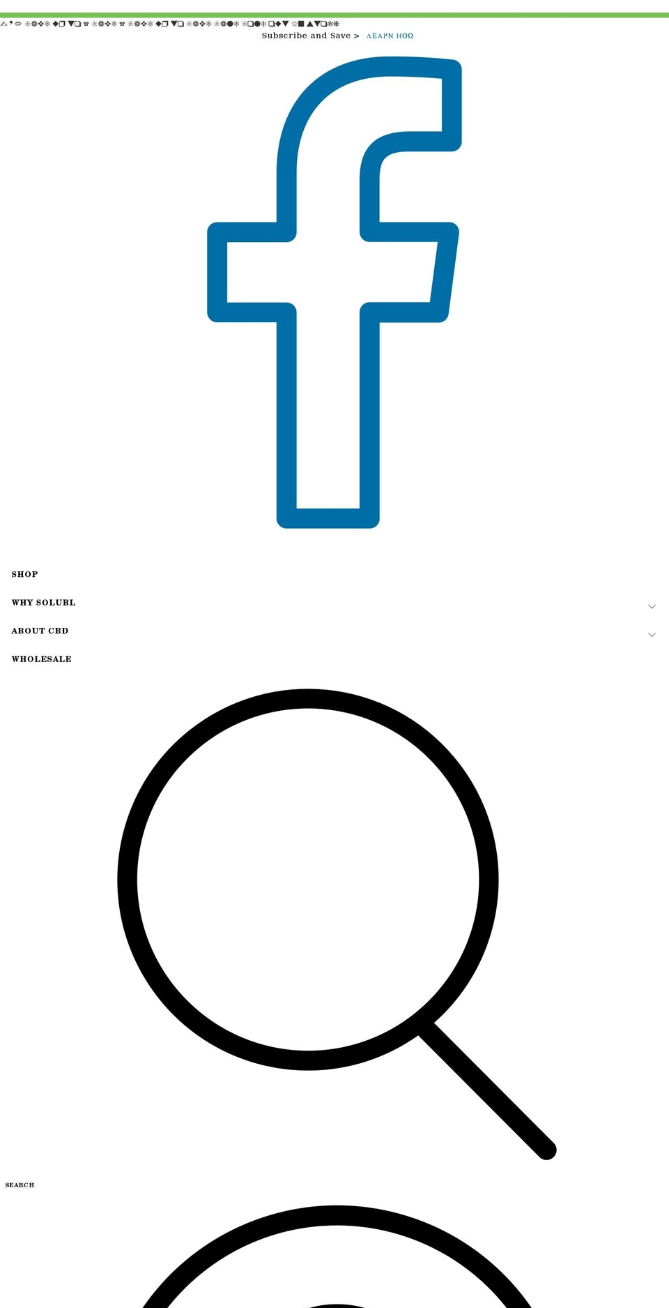 solublproducts.com shopify website screenshot