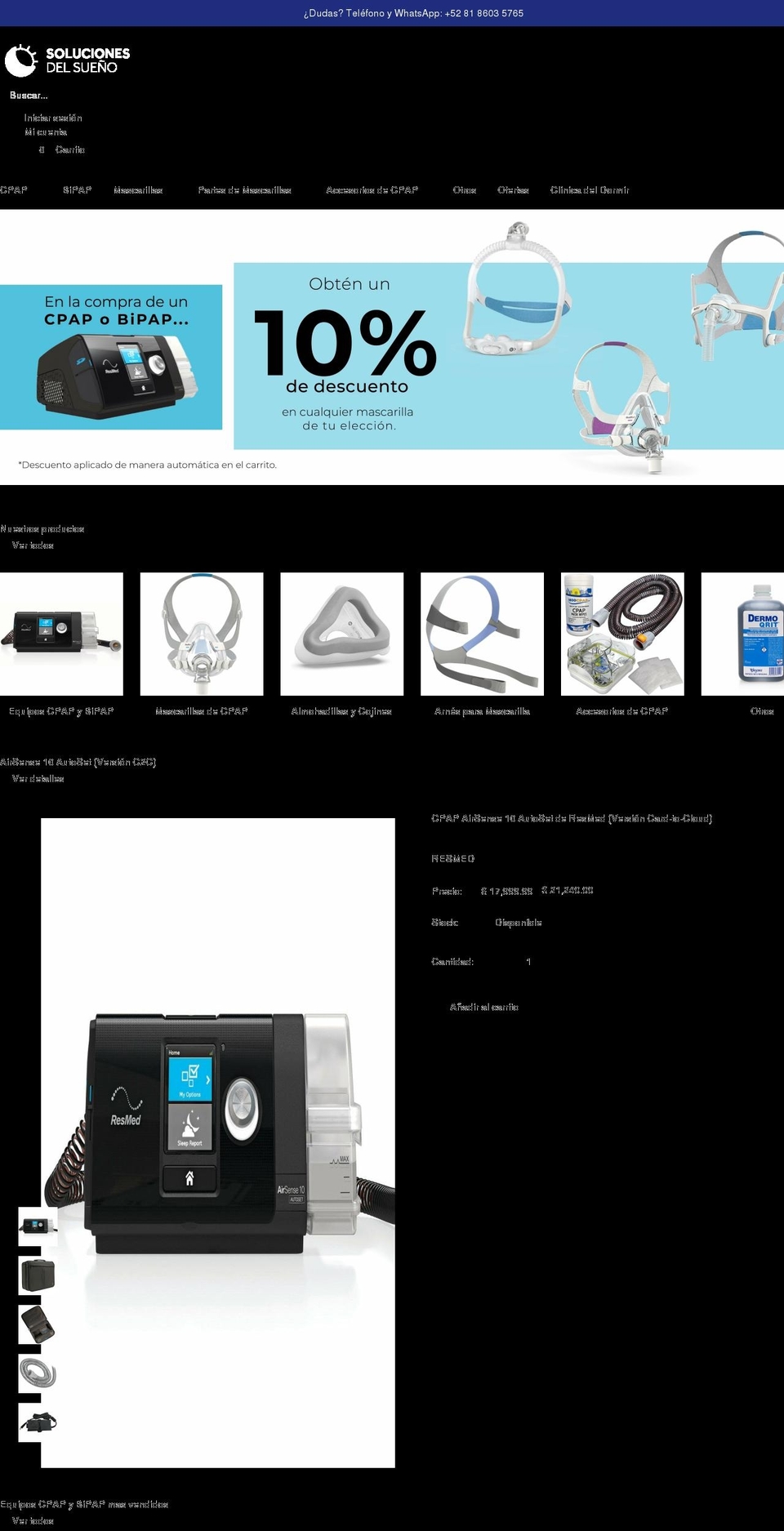 solucionesdelsueno.com shopify website screenshot