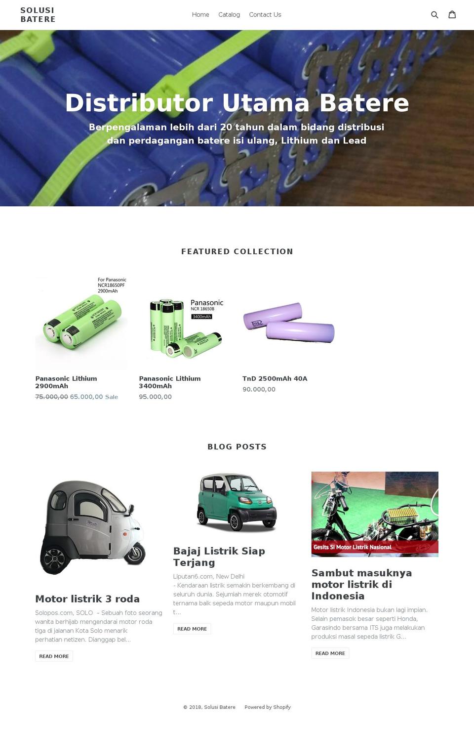 solusibatere.com — Shopify storefront screenshot