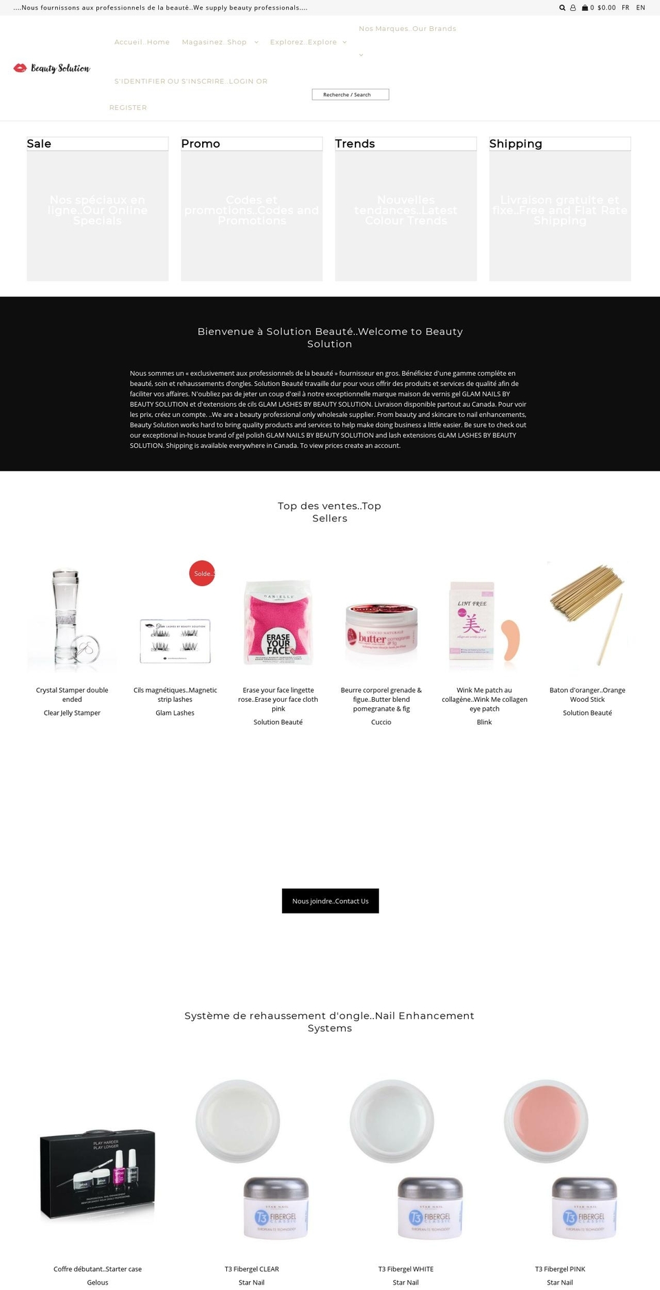 solutionbeaute.ca shopify website screenshot