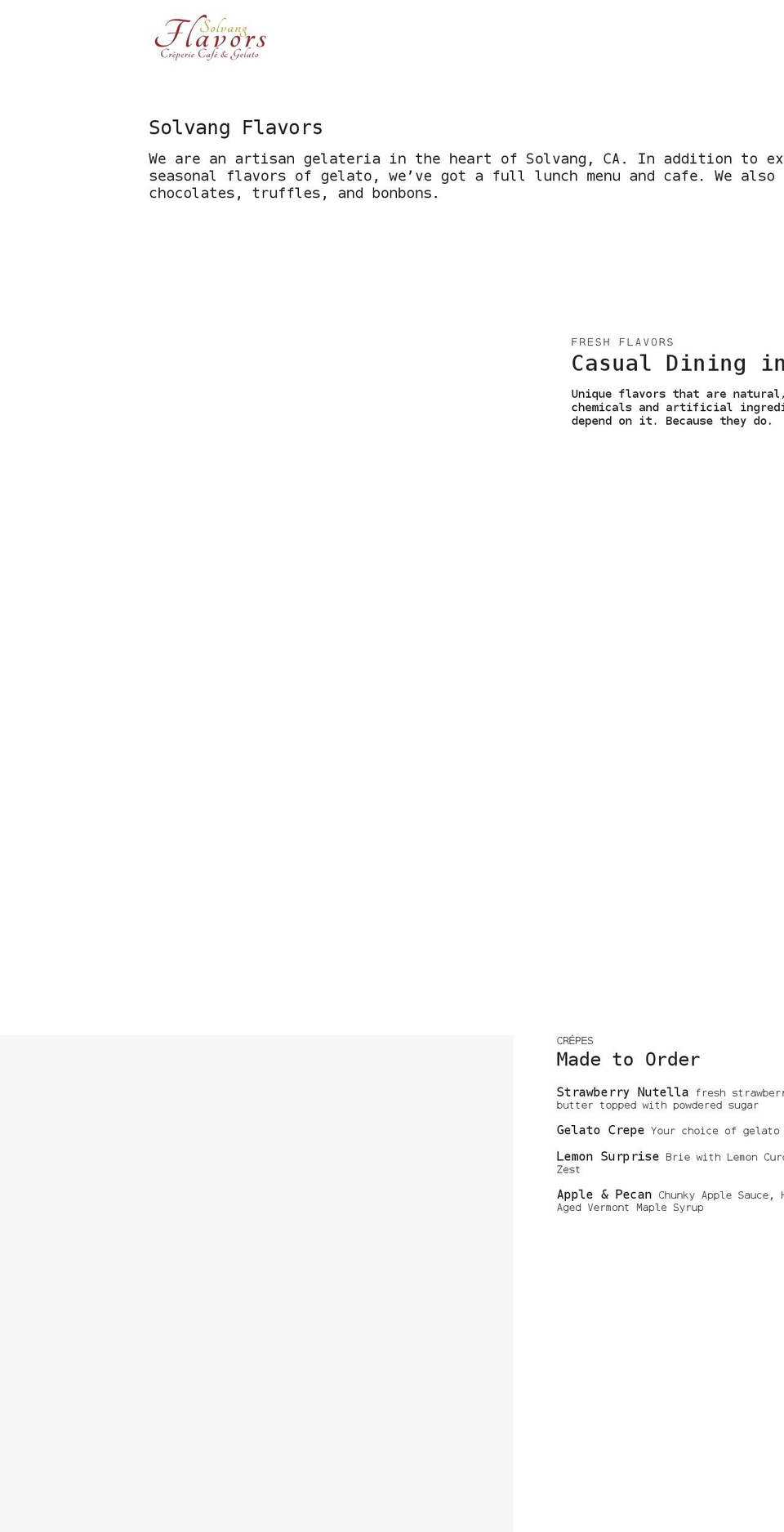 solvangflavors.com shopify website screenshot