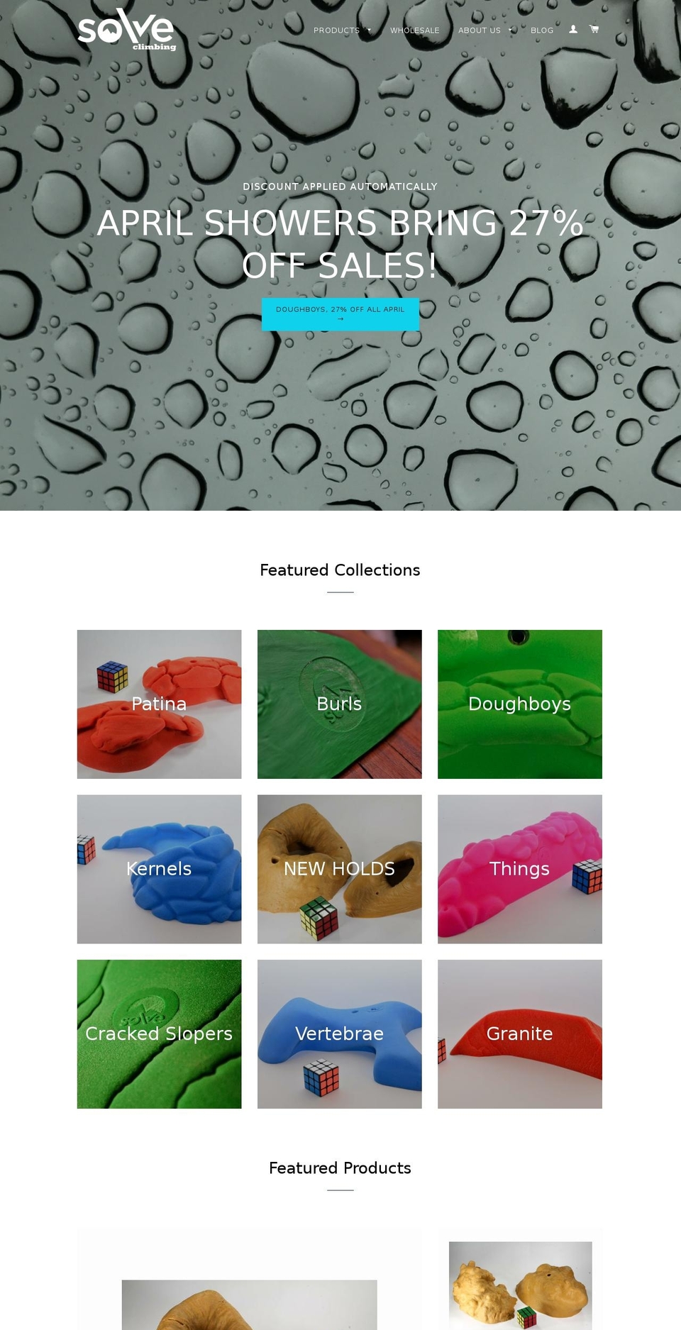 solveclimbing.com shopify website screenshot