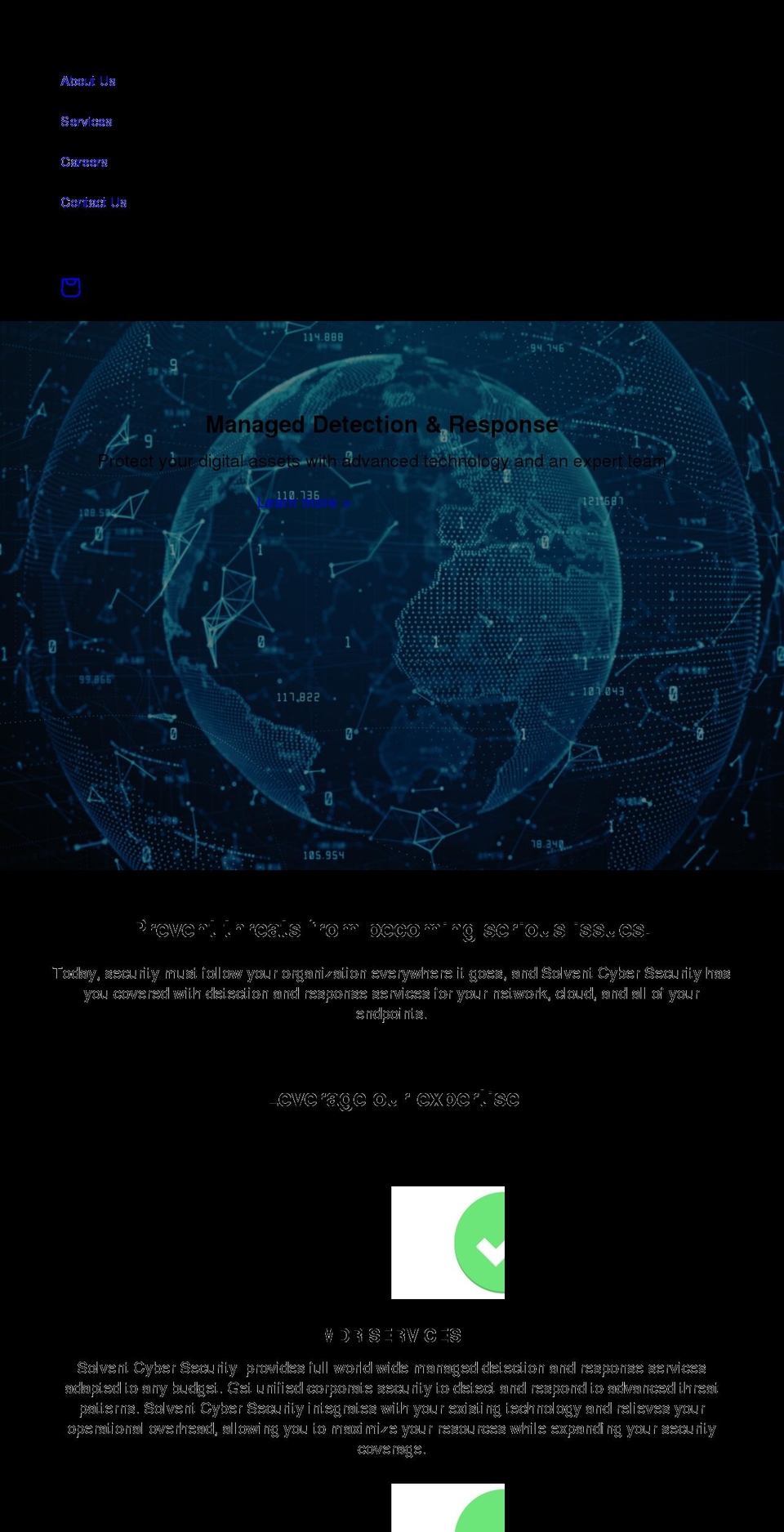 solventcyber.com shopify website screenshot