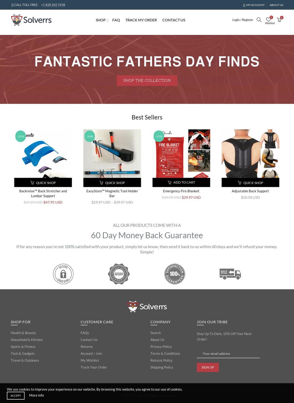 solverrs.com shopify website screenshot