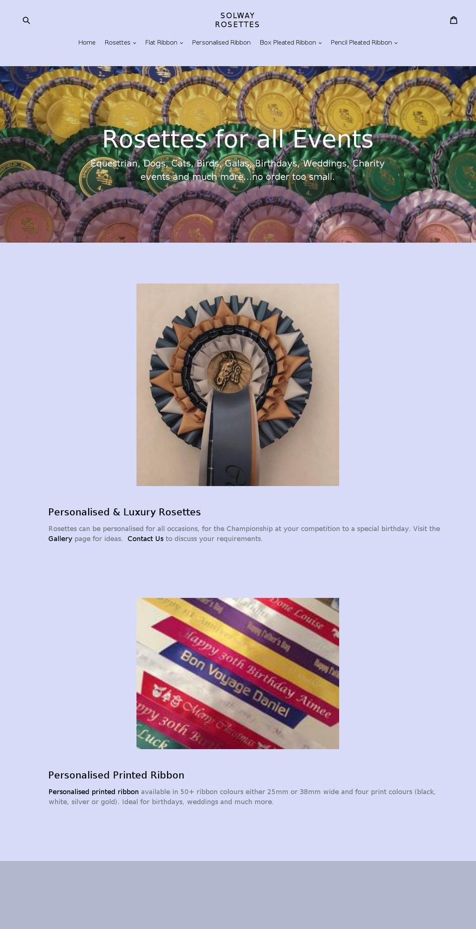 solwayrosettes.com — Shopify storefront screenshot
