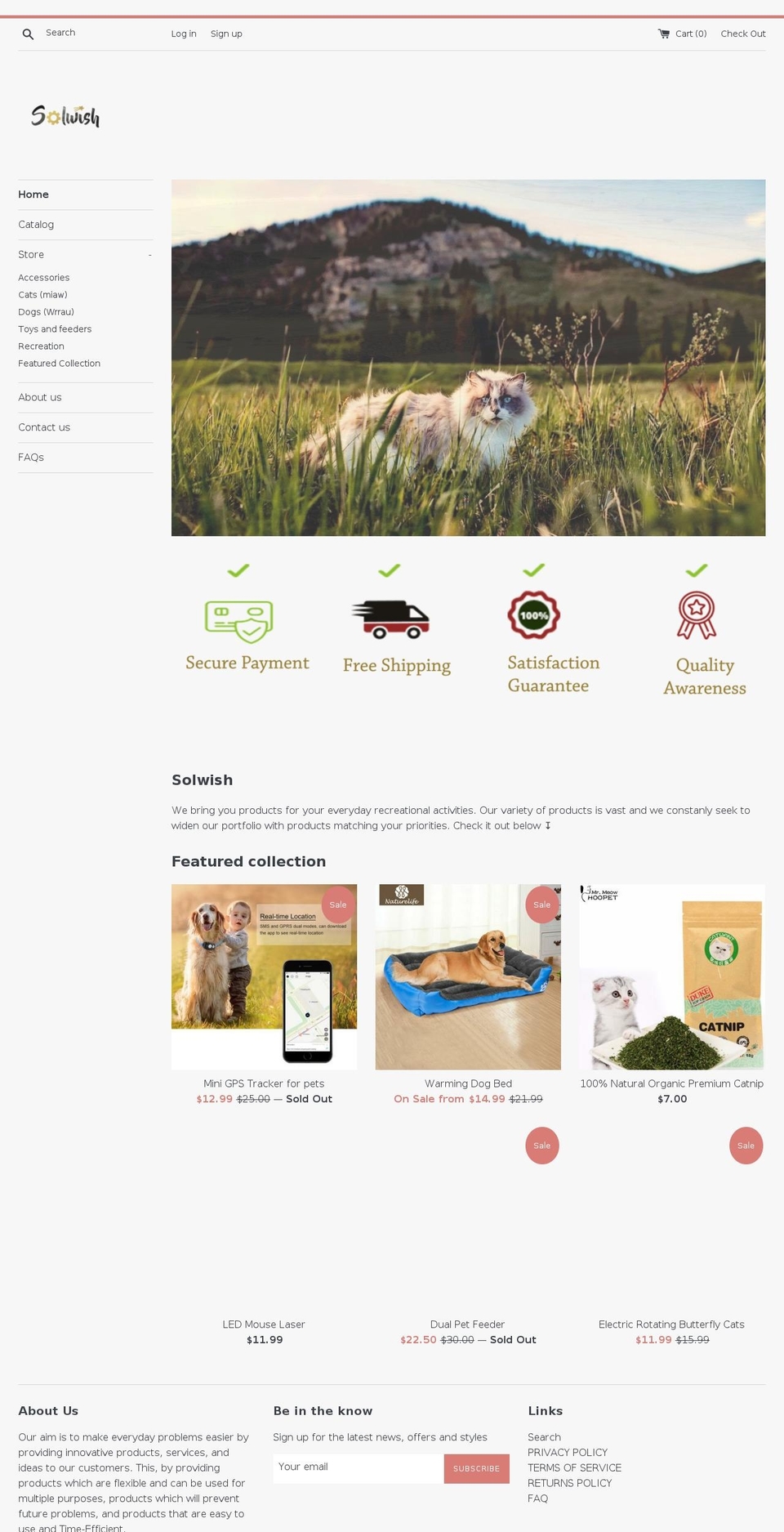 solwish.net shopify website screenshot