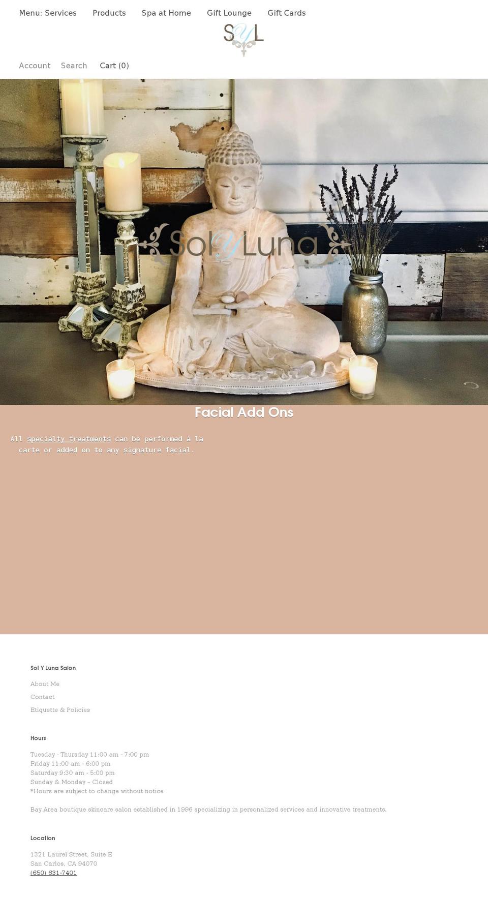 solylunasalon.com shopify website screenshot
