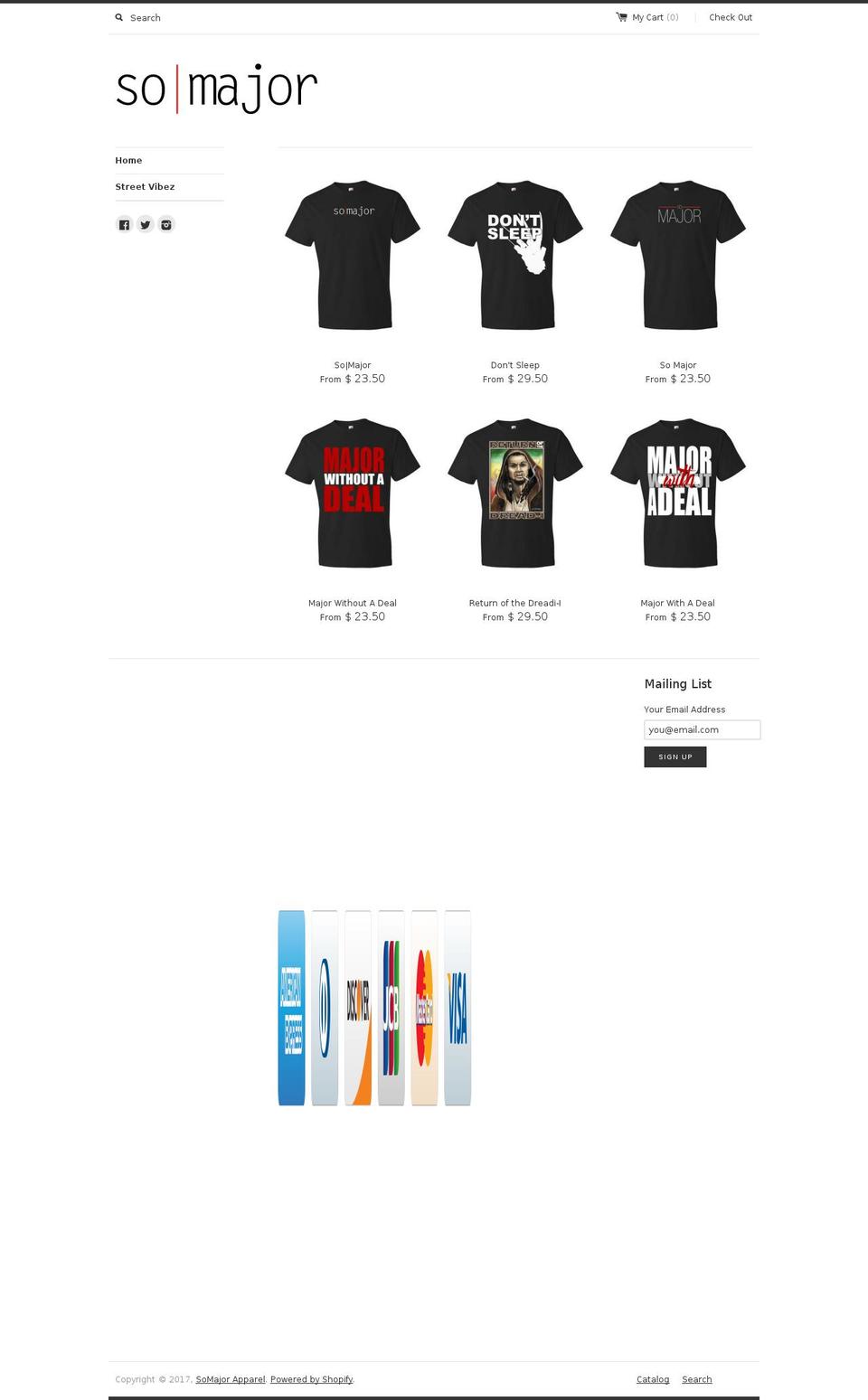 somajor.com shopify website screenshot