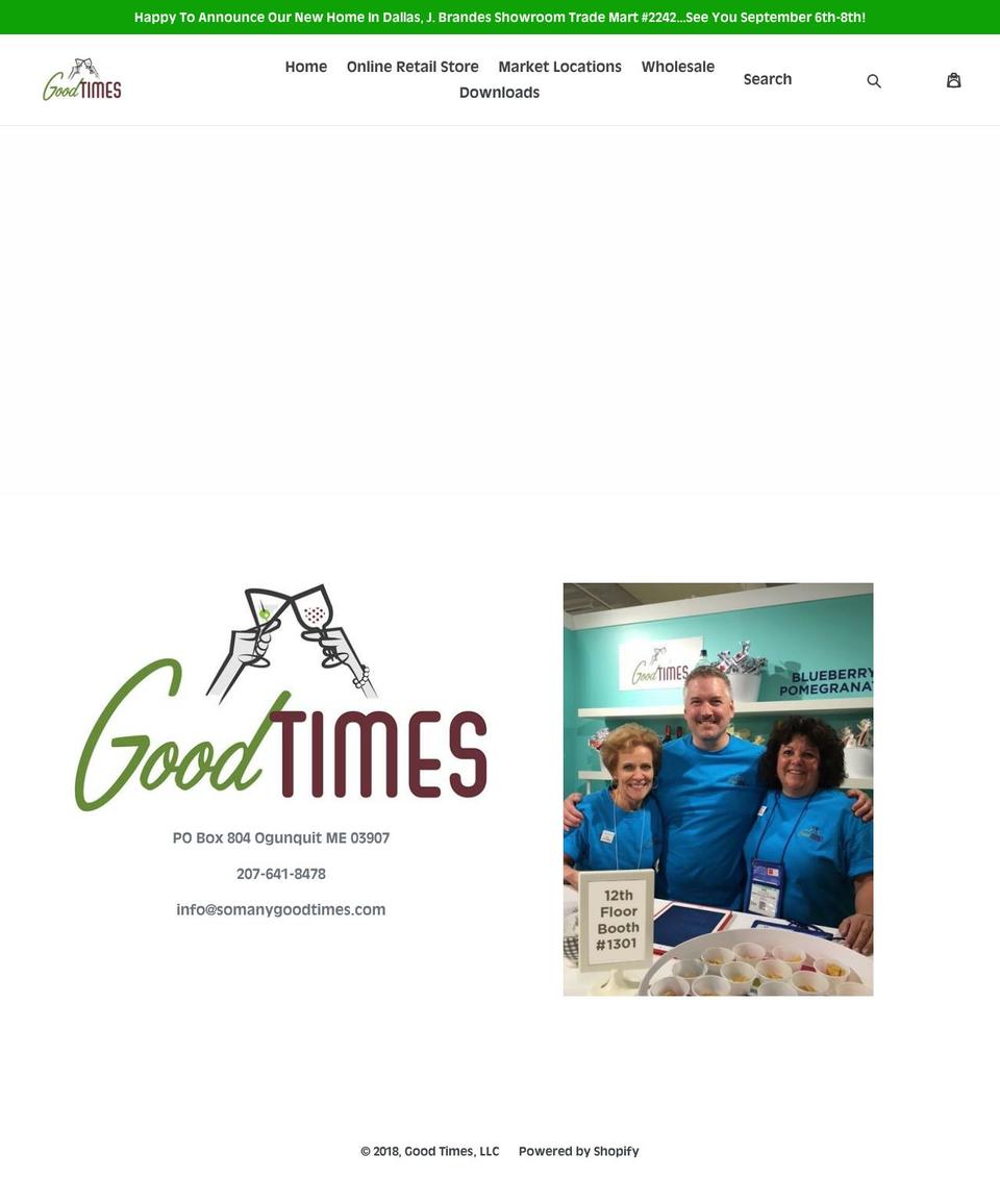 somanygoodtimes.com shopify website screenshot