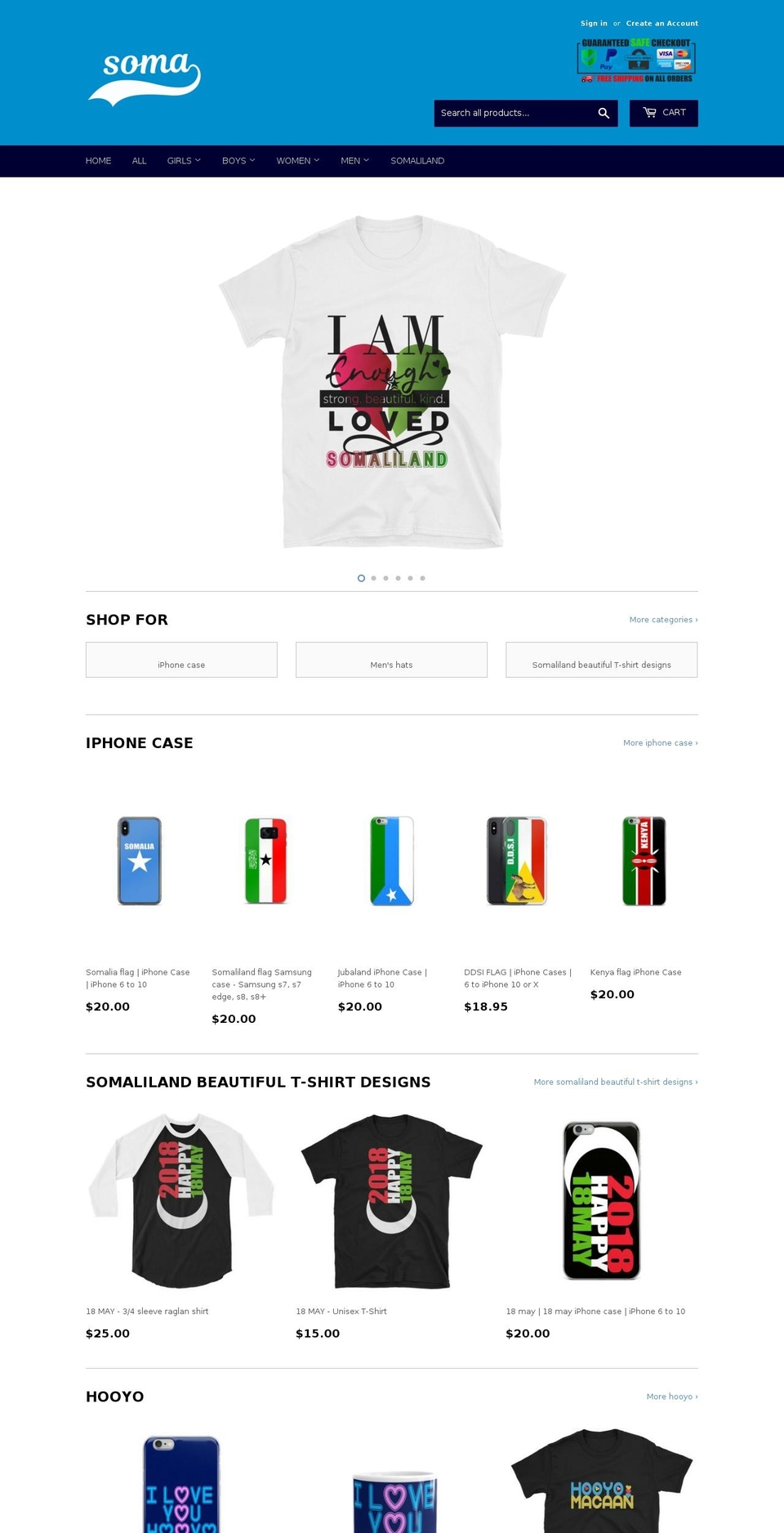 somastylish.com — Shopify storefront screenshot