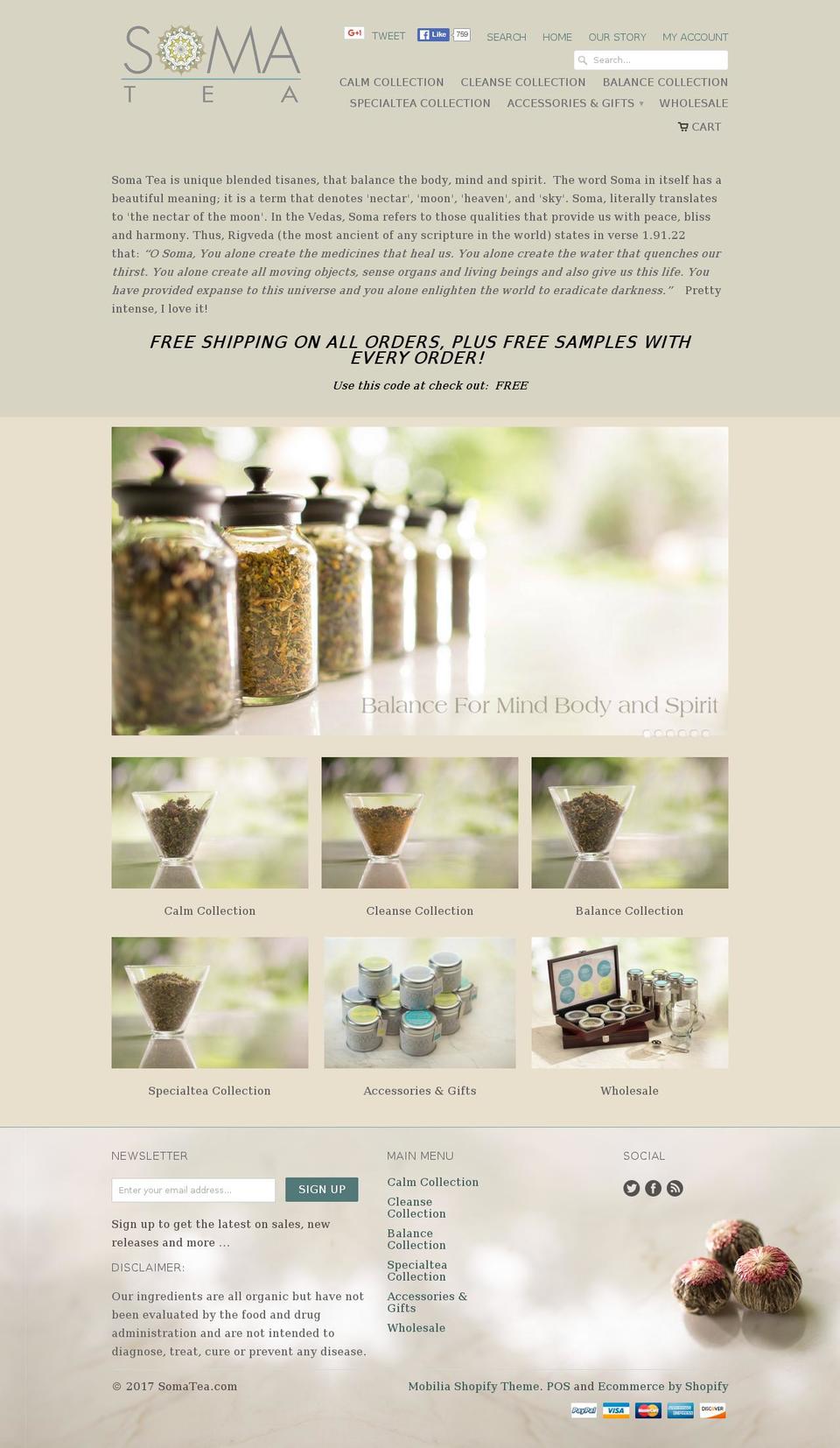 somatea.com shopify website screenshot