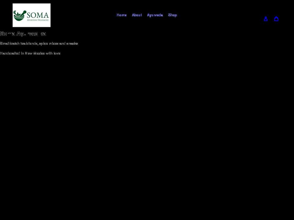 somayurvedika.com shopify website screenshot