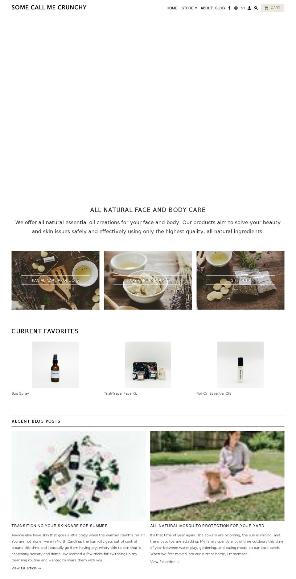 somecallmecrunchy.com shopify website screenshot