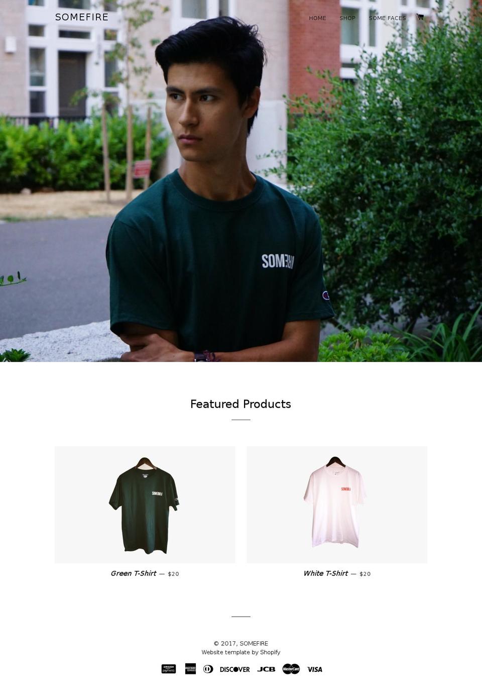 somefire.com shopify website screenshot