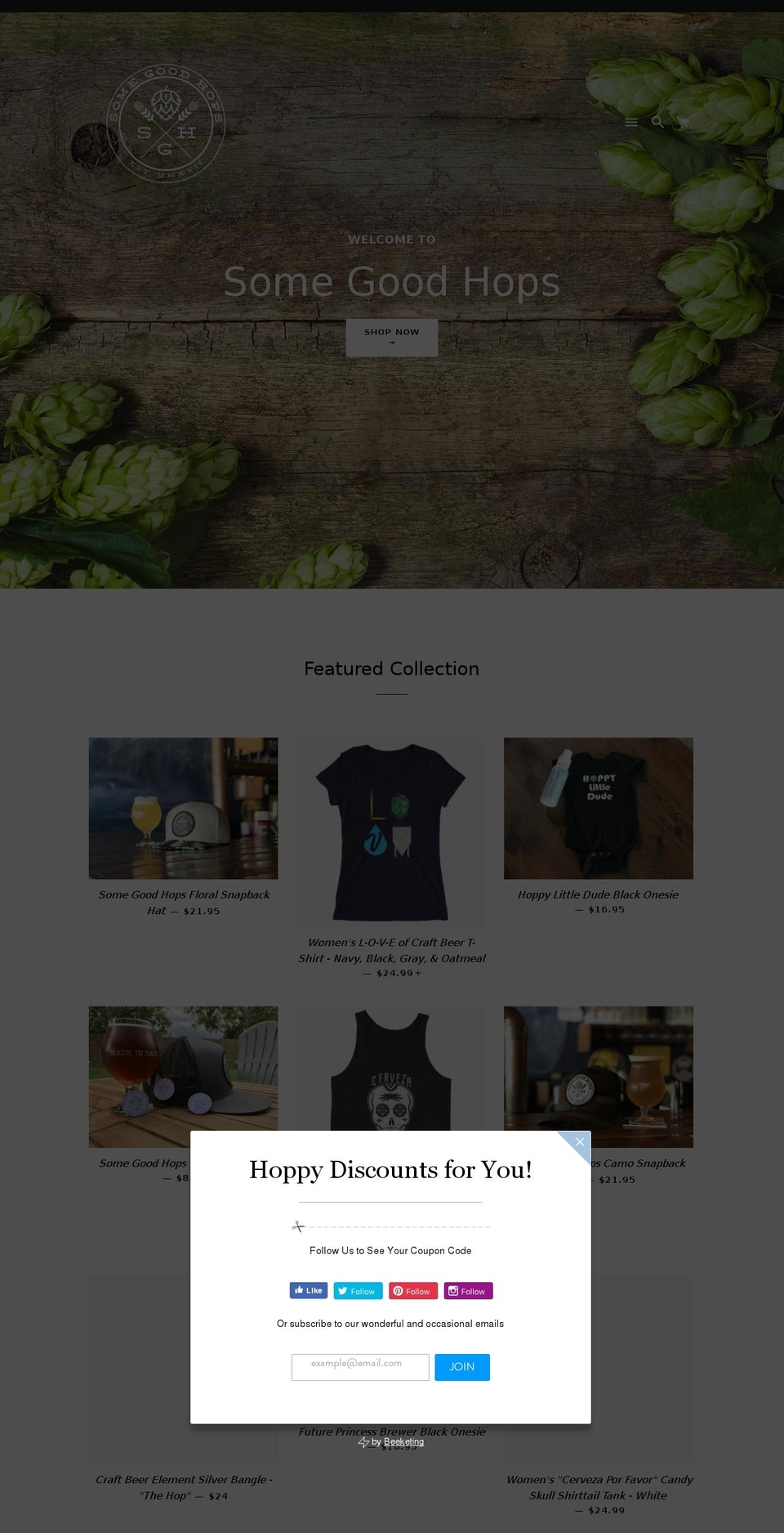 somegoodhops.com — Shopify storefront screenshot