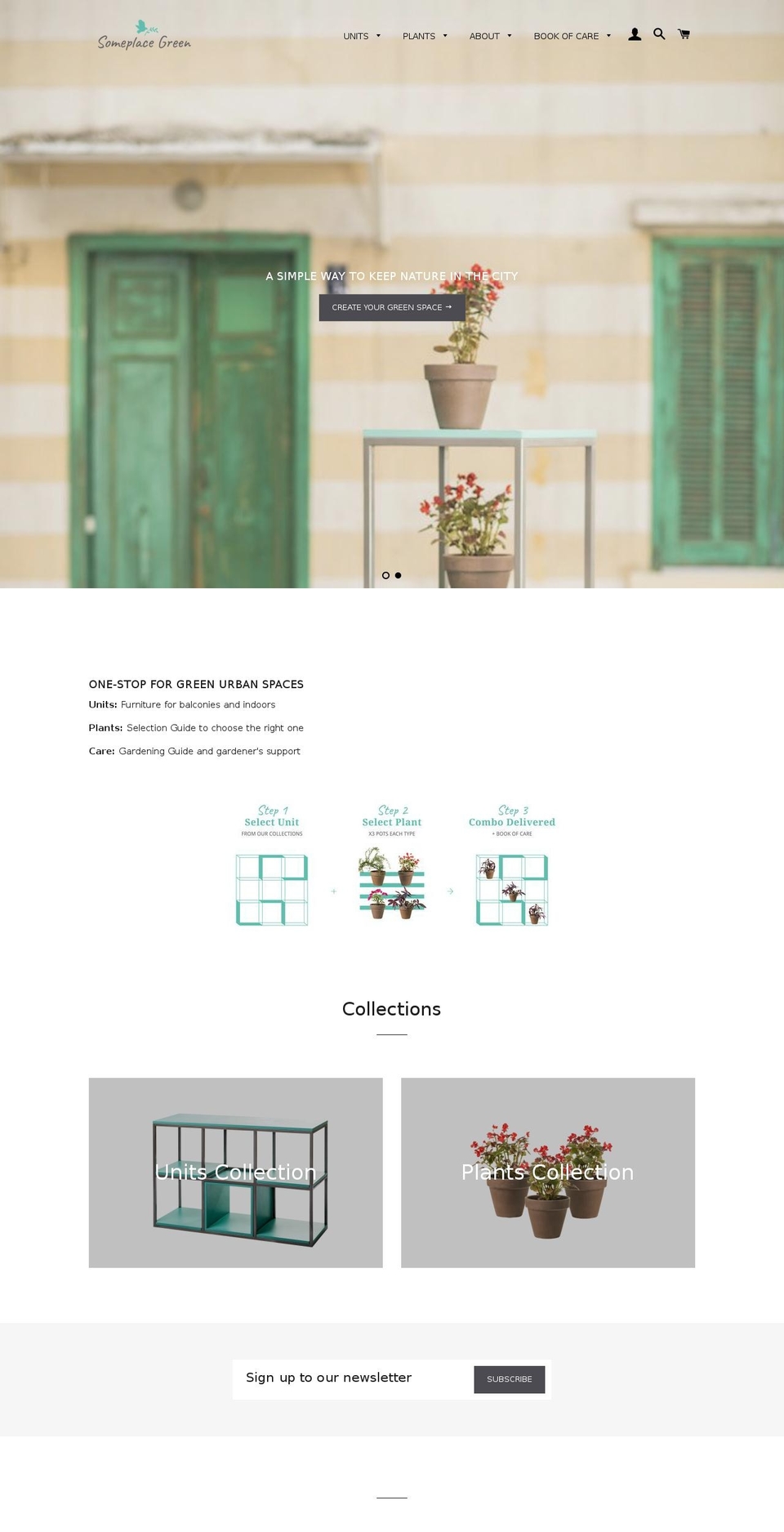 someplacegreen.com — Shopify storefront screenshot
