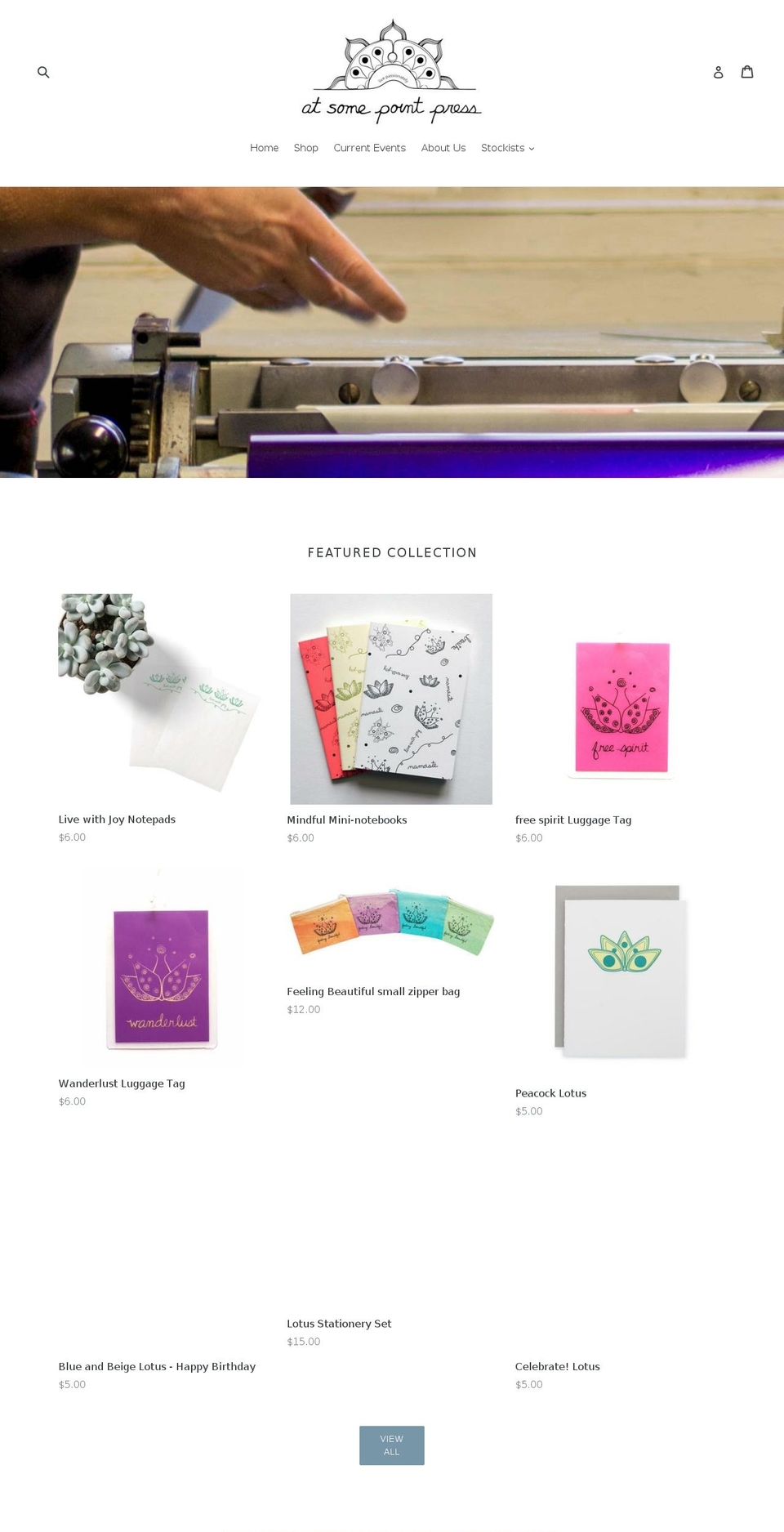 somepointpress.com — Shopify storefront screenshot