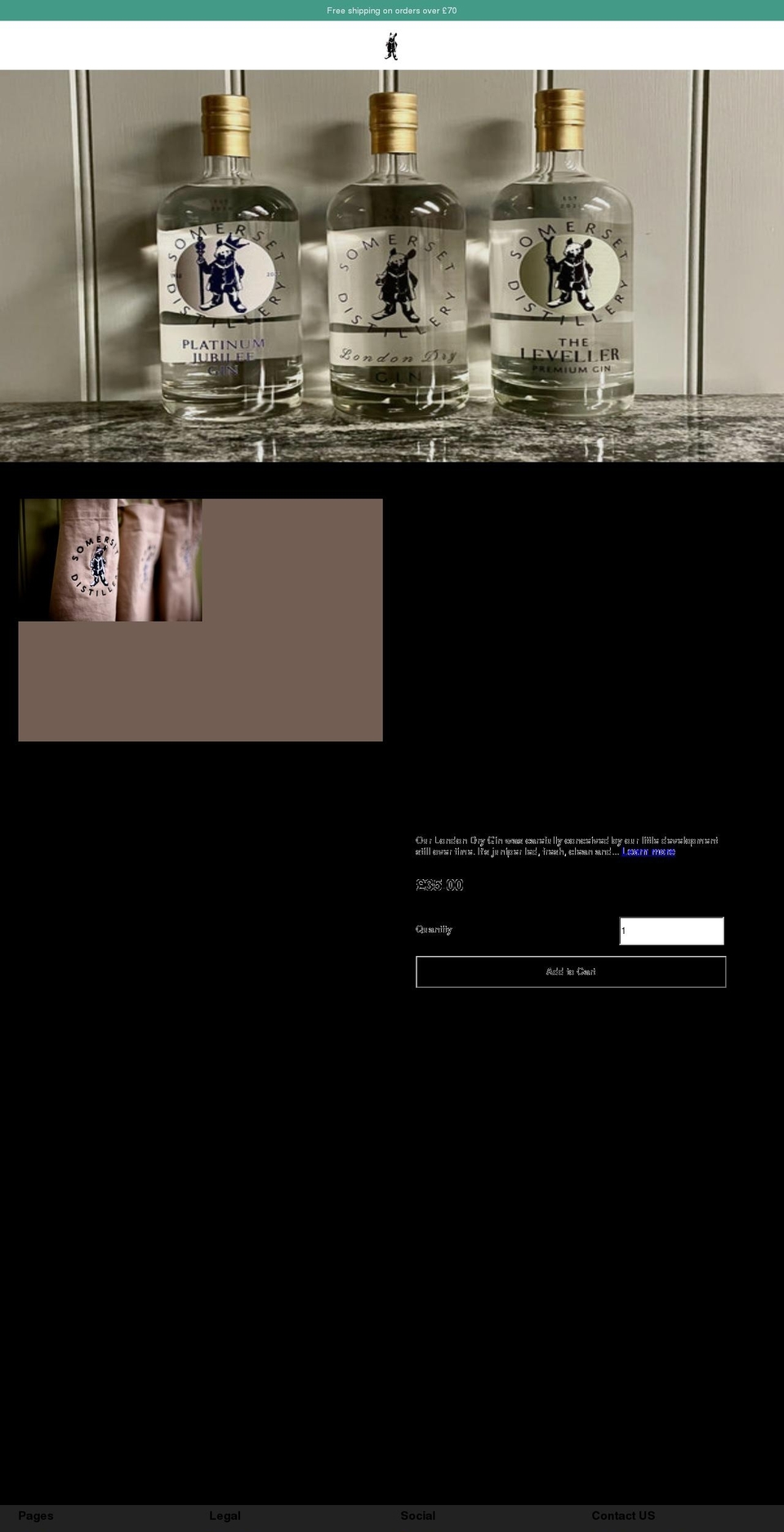 somersetdistillery.com shopify website screenshot