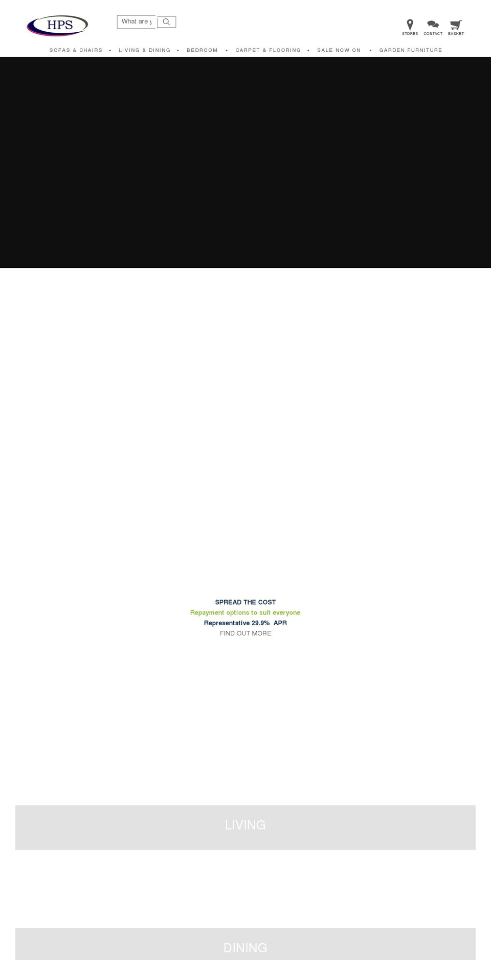 HPS Shopify theme site example somersetfurniturestore.co.uk