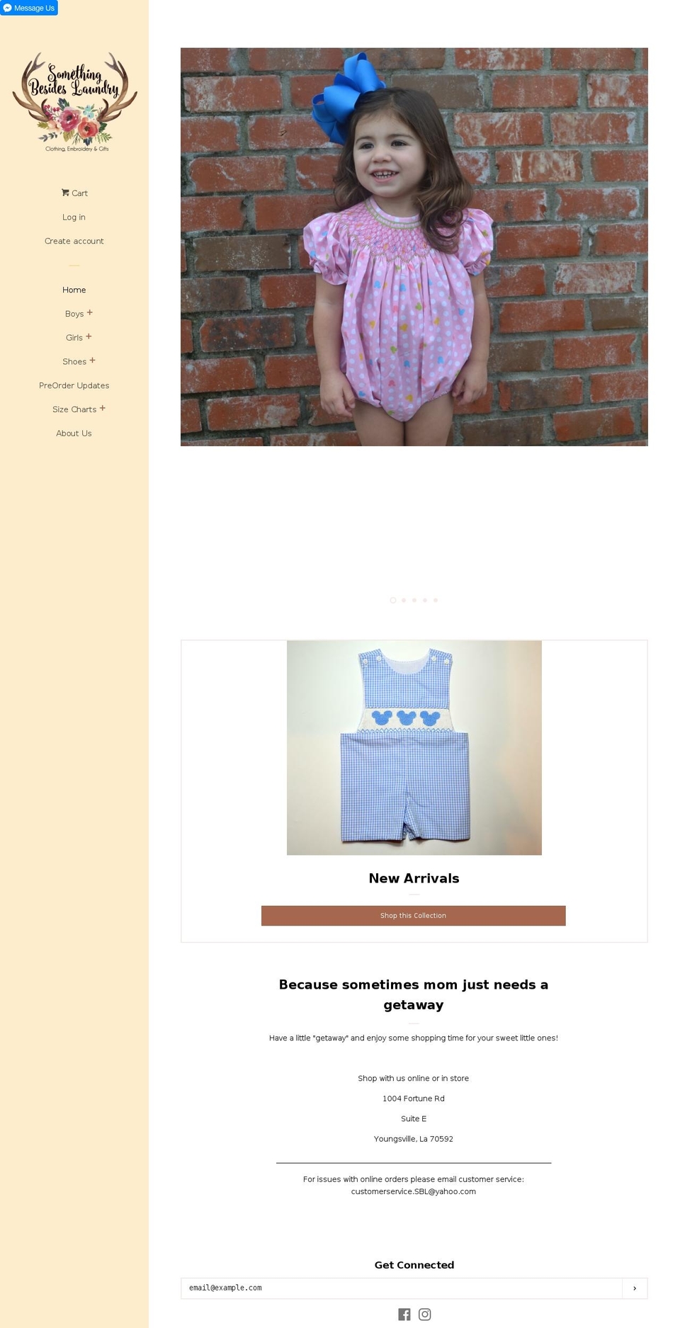 somethingbesideslaundry.com shopify website screenshot