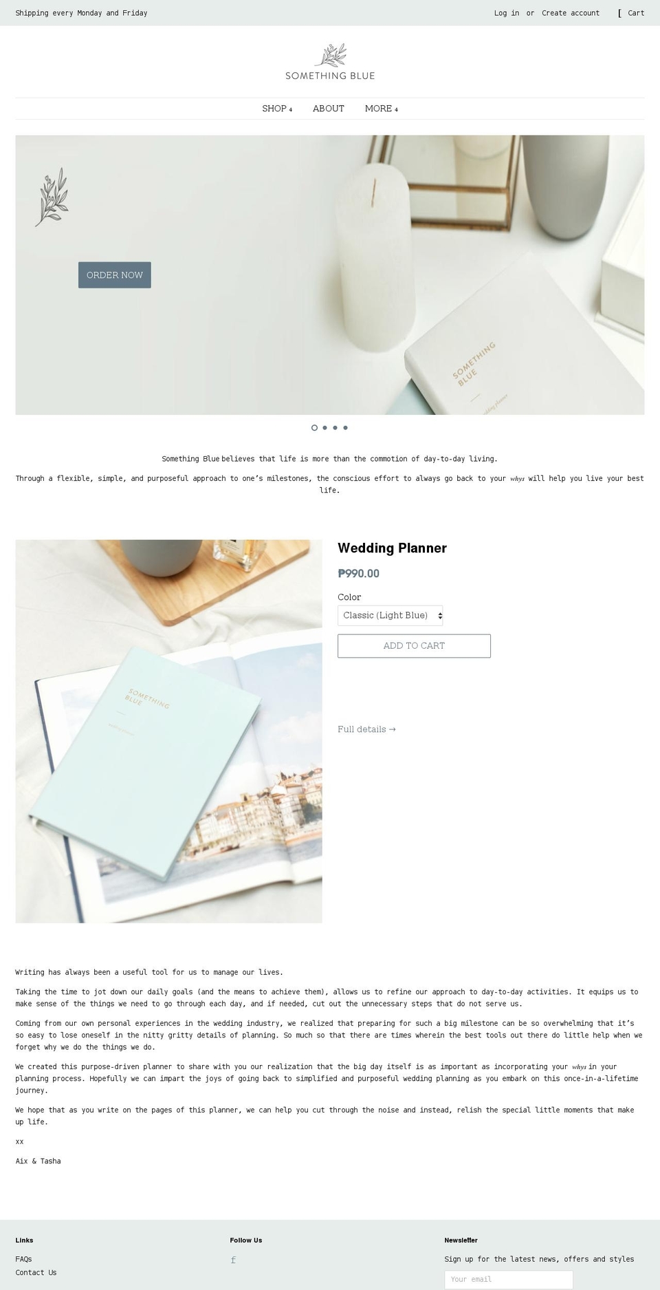 somethingblue.ph shopify website screenshot