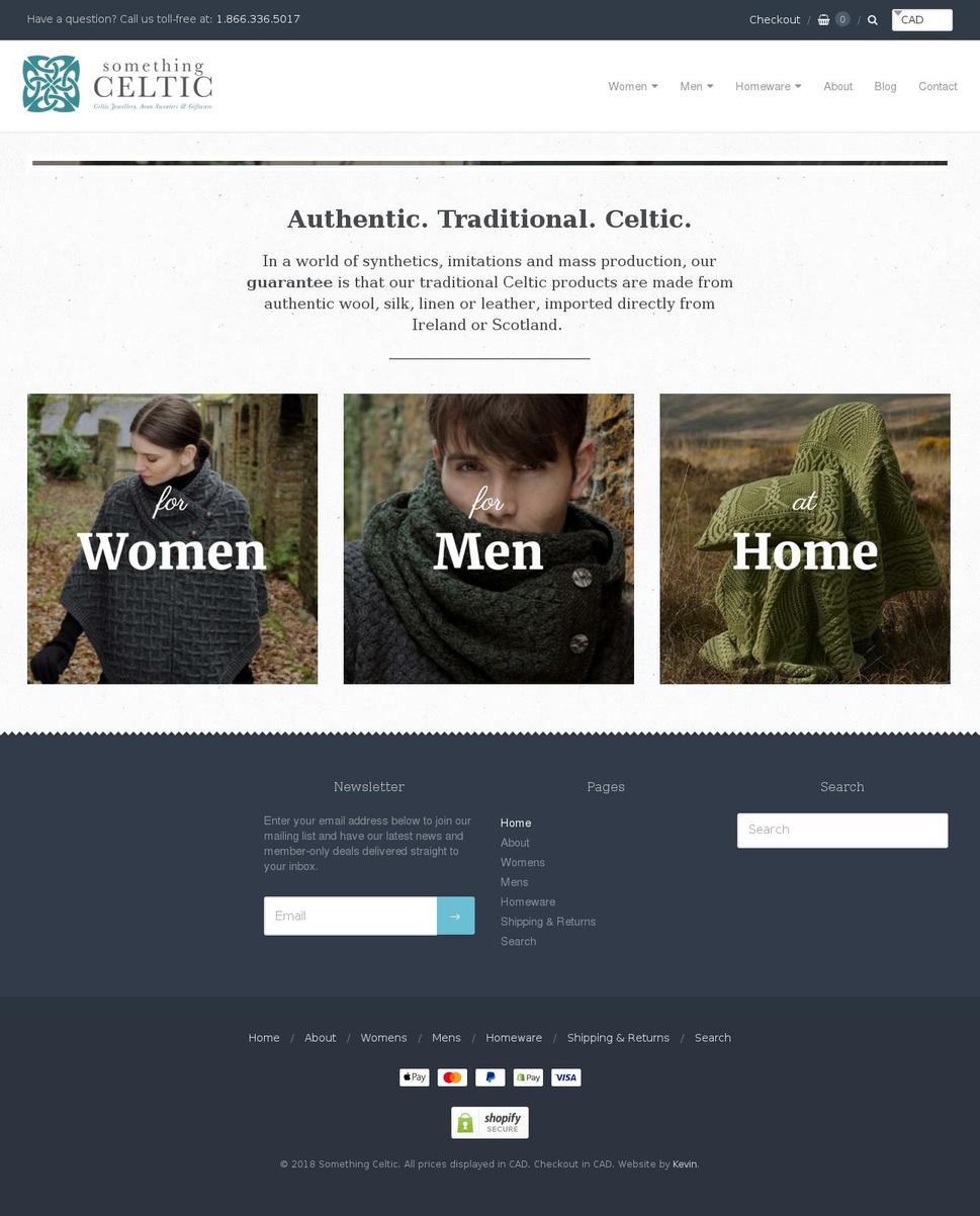 somethingceltic.com — Shopify storefront screenshot