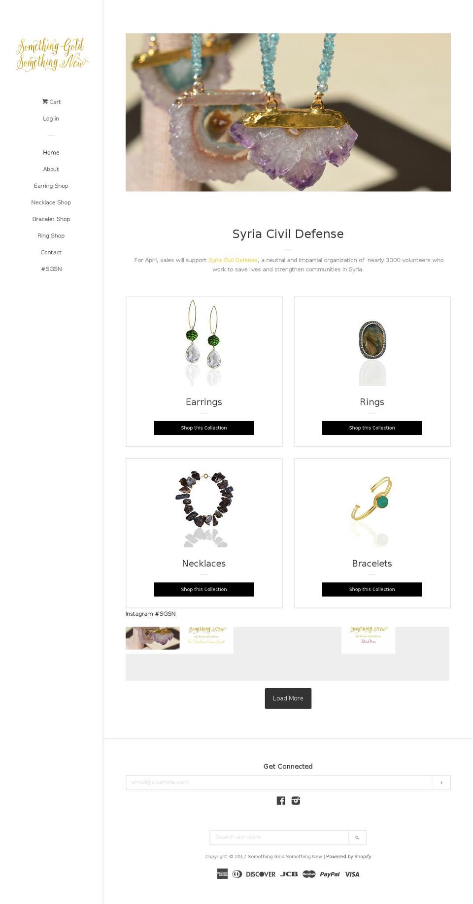 somethinggold-somethingnew.com shopify website screenshot