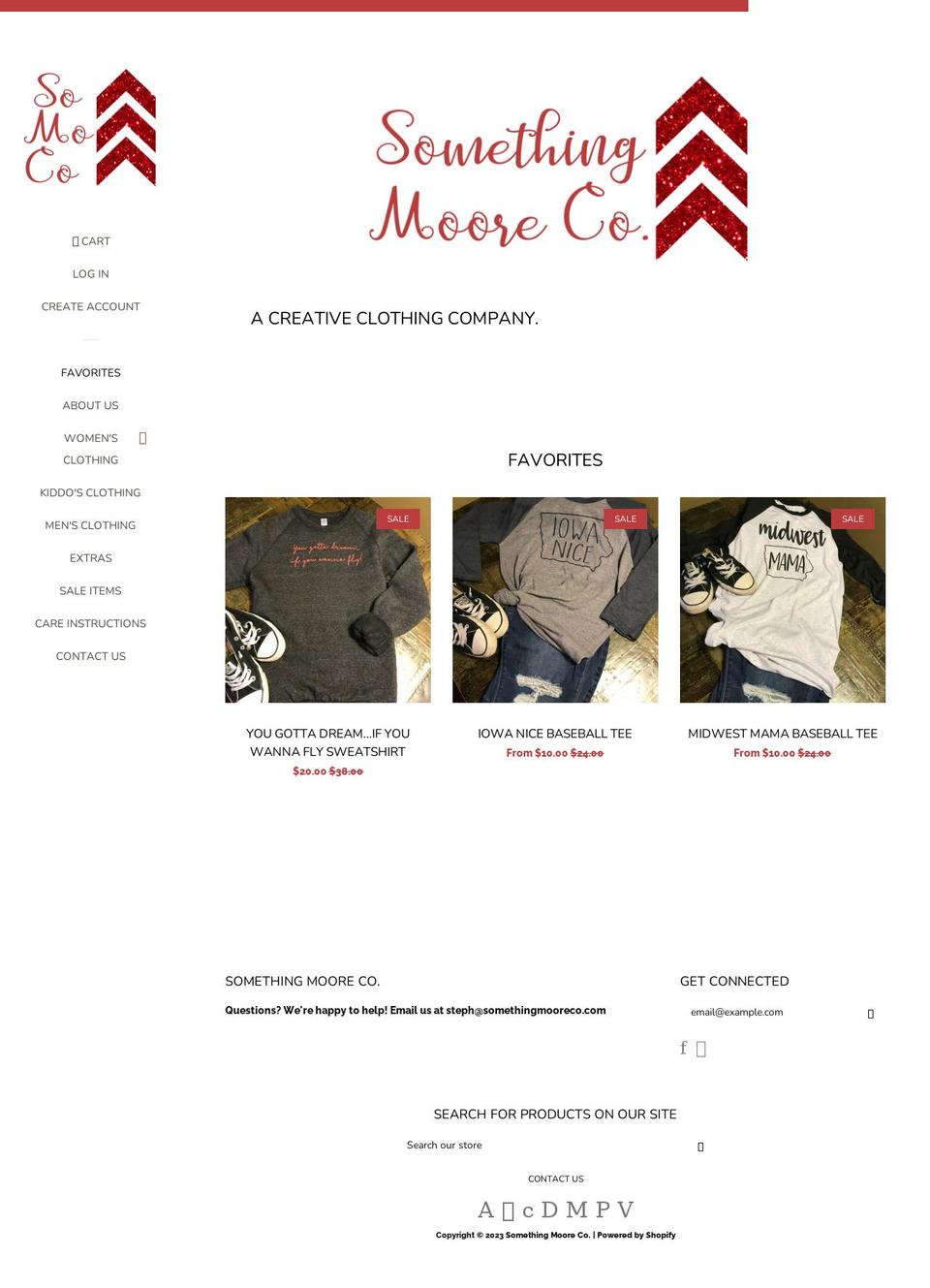 somethingmooreco.com shopify website screenshot