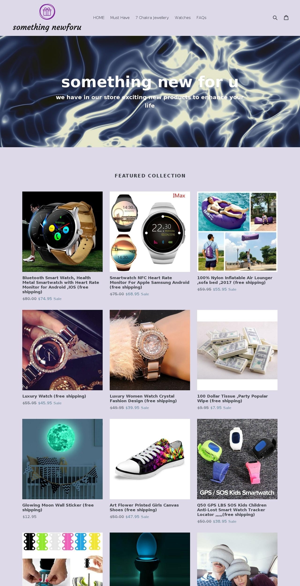 somethingnewforu.com — Shopify storefront screenshot