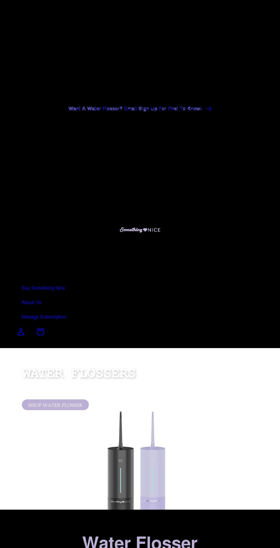 somethingnicecompany.com shopify website screenshot