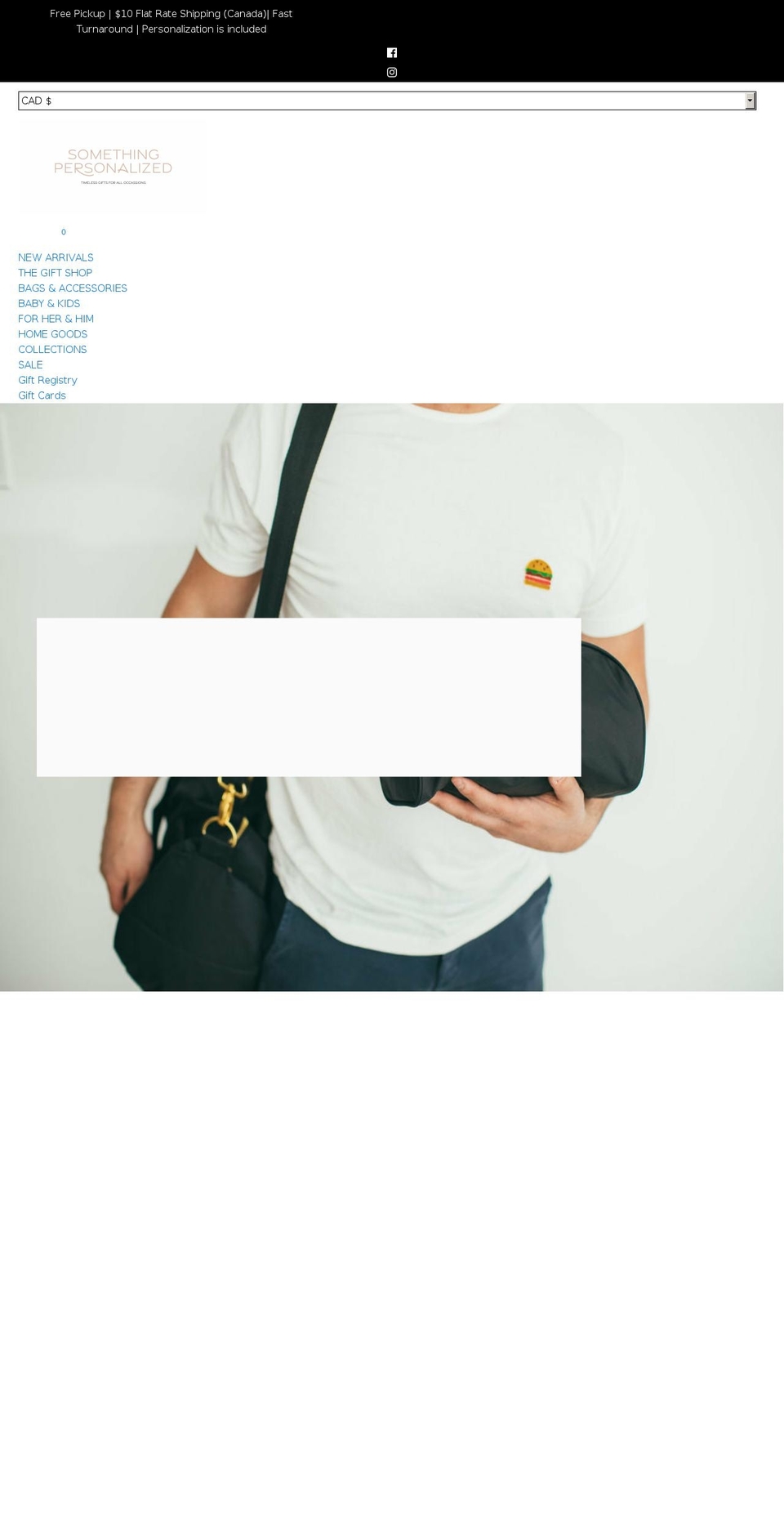 somethingpersonalized.ca shopify website screenshot