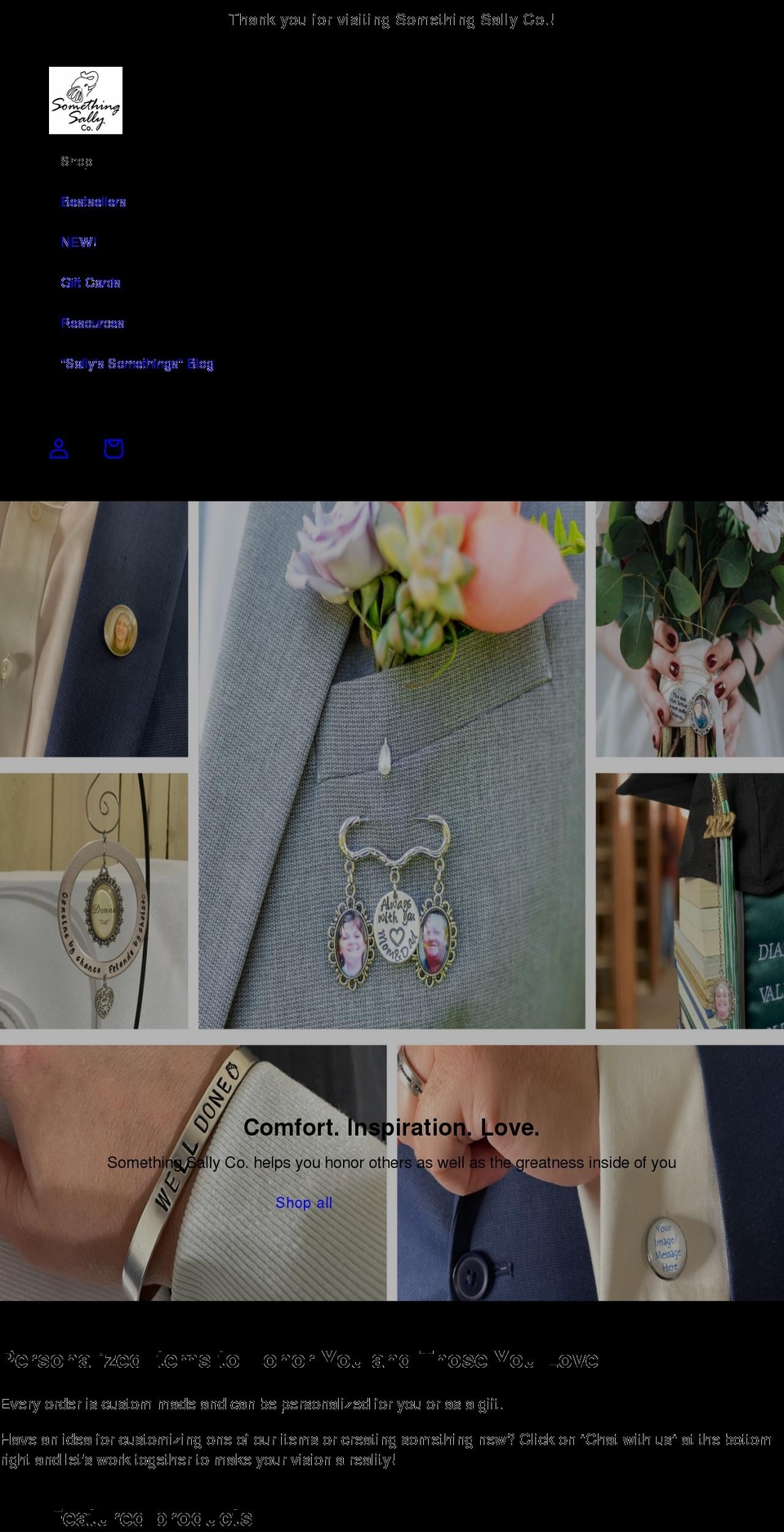 somethingsallyco.com shopify website screenshot