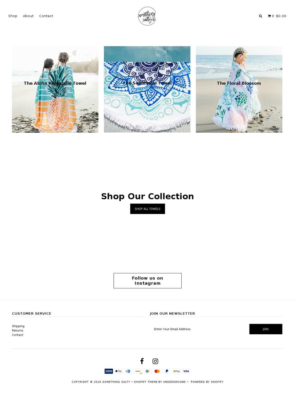 somethingsalty.com shopify website screenshot